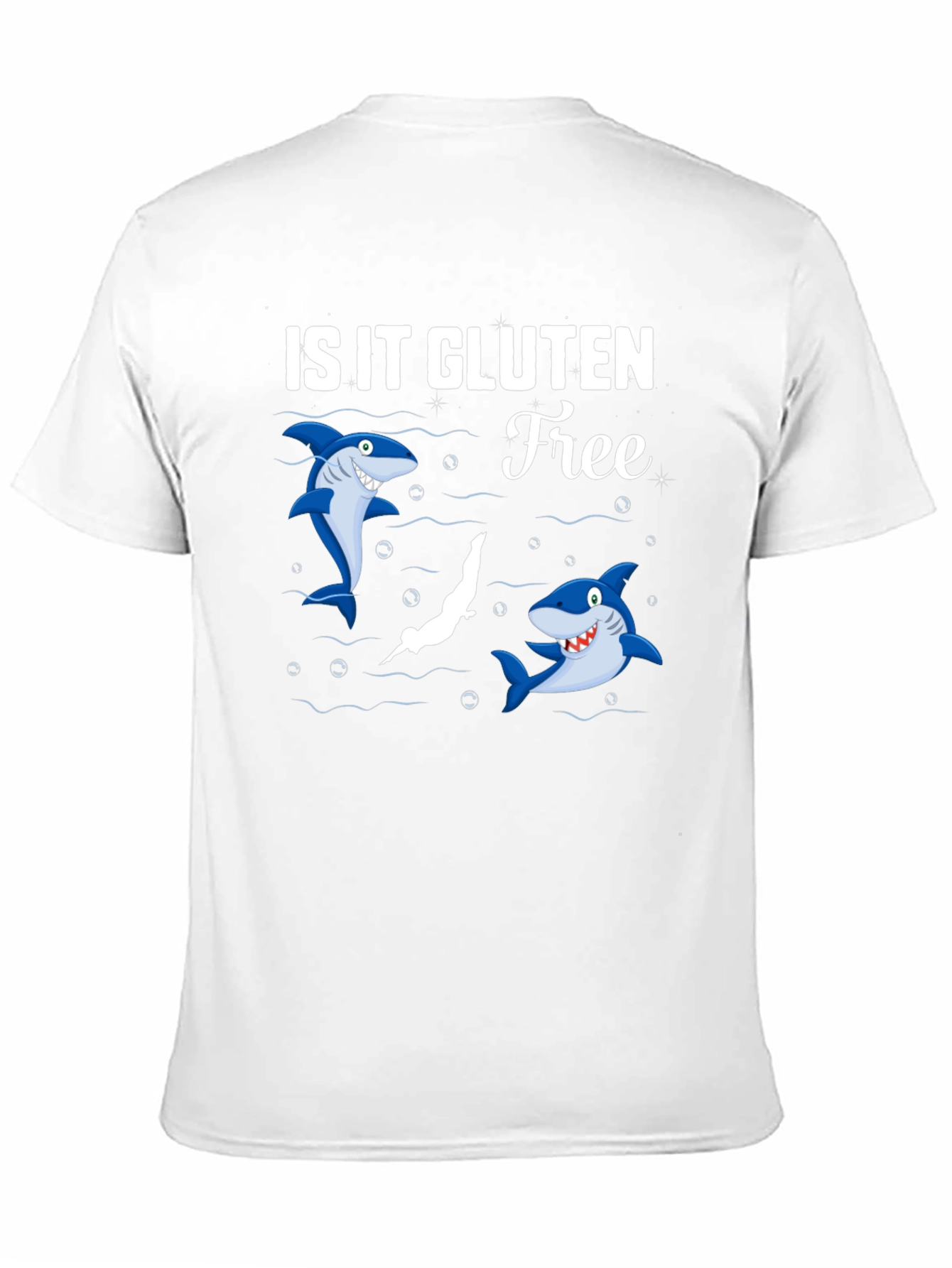 Is It Gluten Free T-Shirt Funny Shark Diver Tee