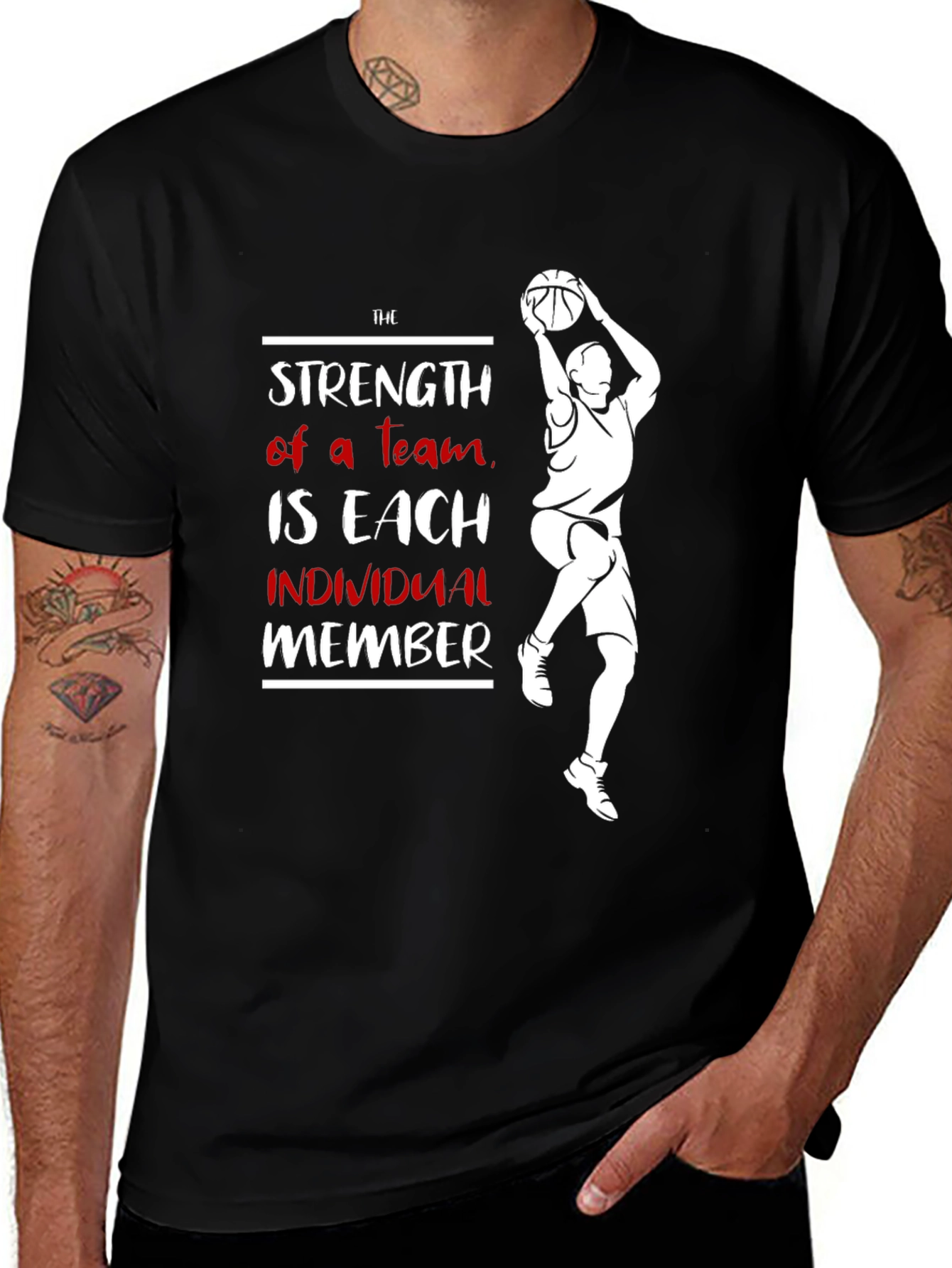 Strength of a Team Basketball Graphic Tee