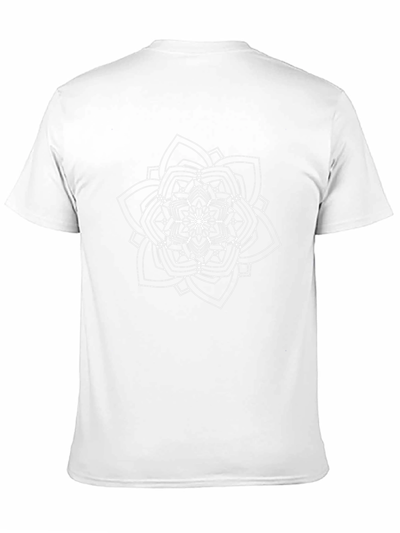 Black T-Shirt with Mandala Design