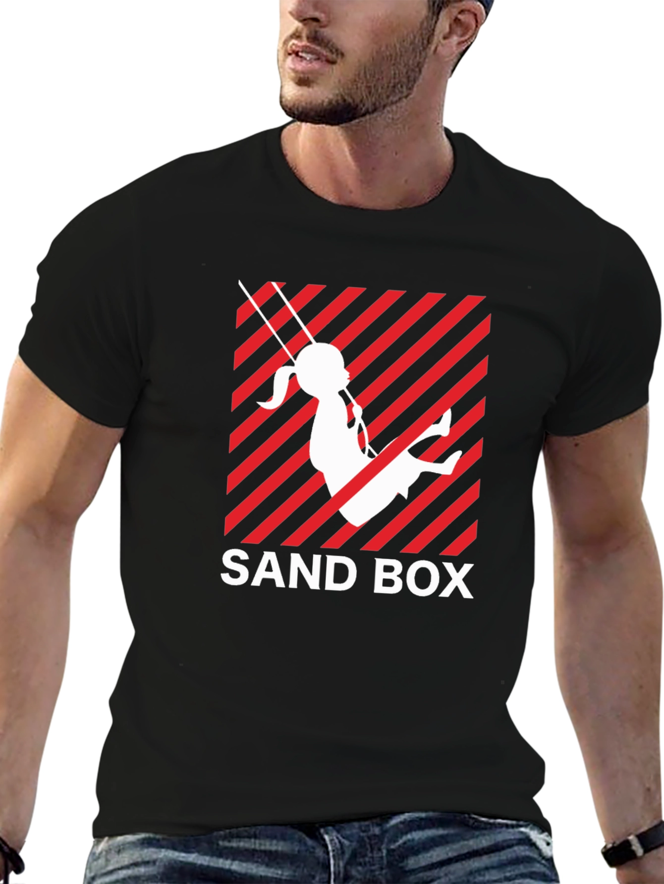 Sand Box Swing Graphic Tee - Black Unisex Shirt