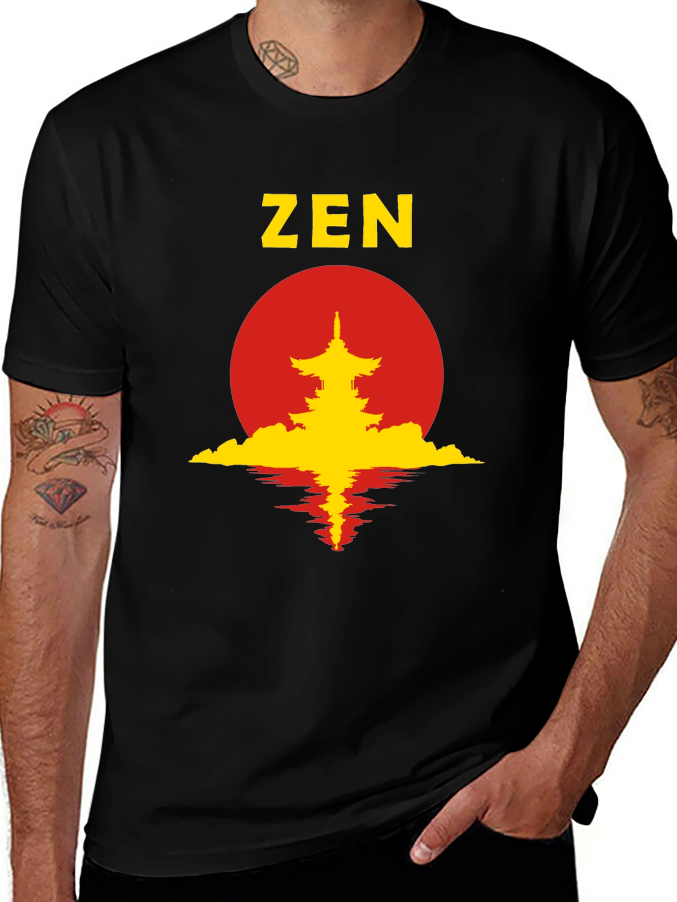 Zen Sunset Graphic T-Shirt