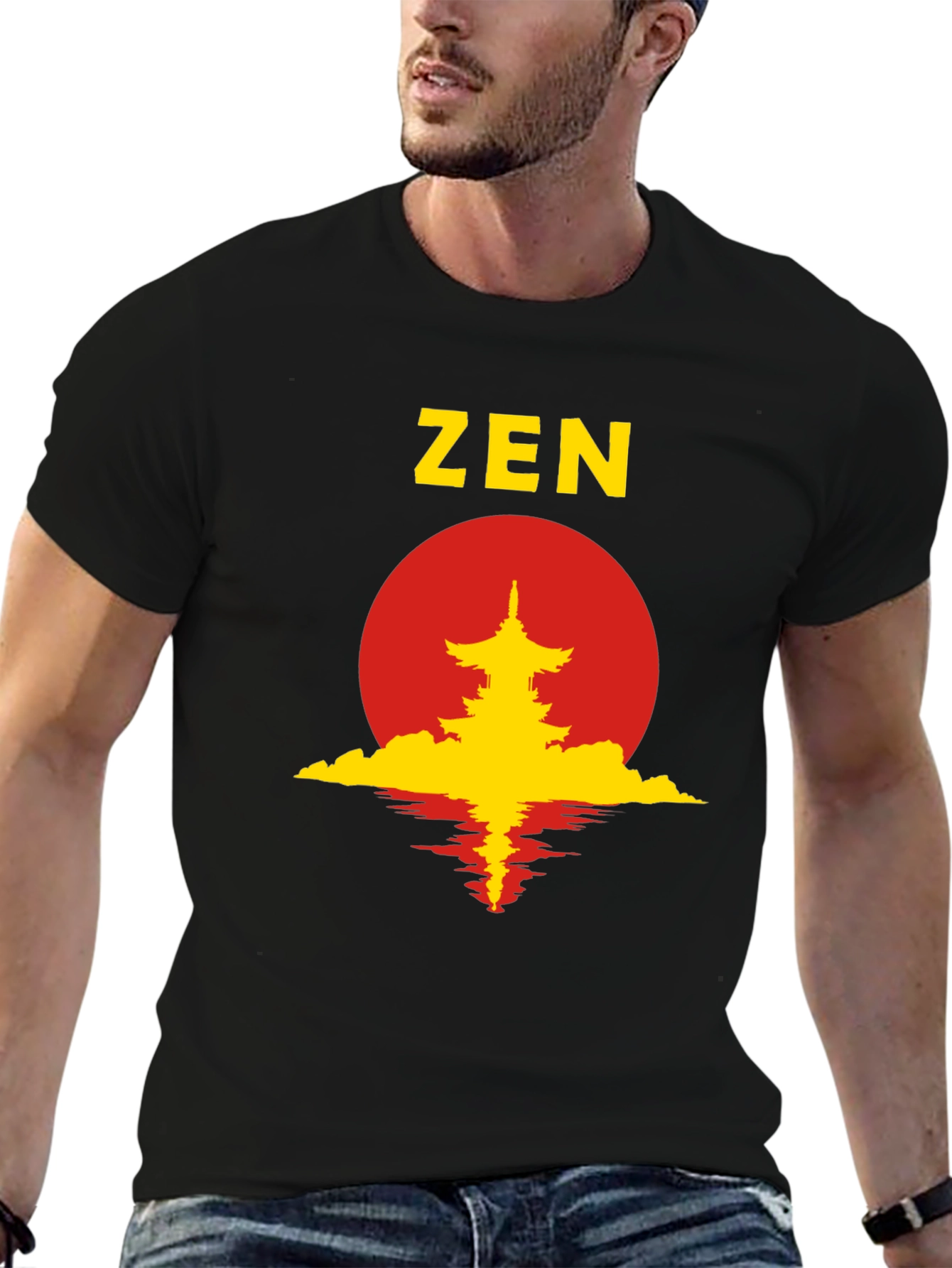 Zen Sunset Graphic T-Shirt