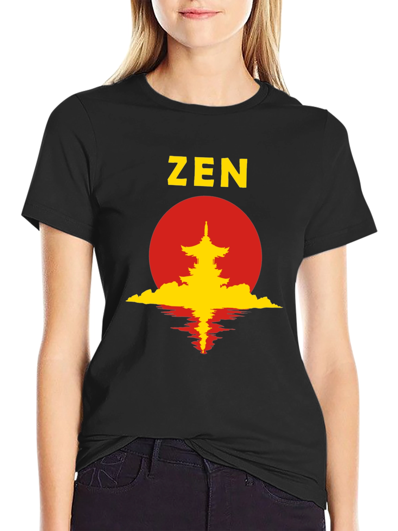 Zen Sunset Graphic T-Shirt