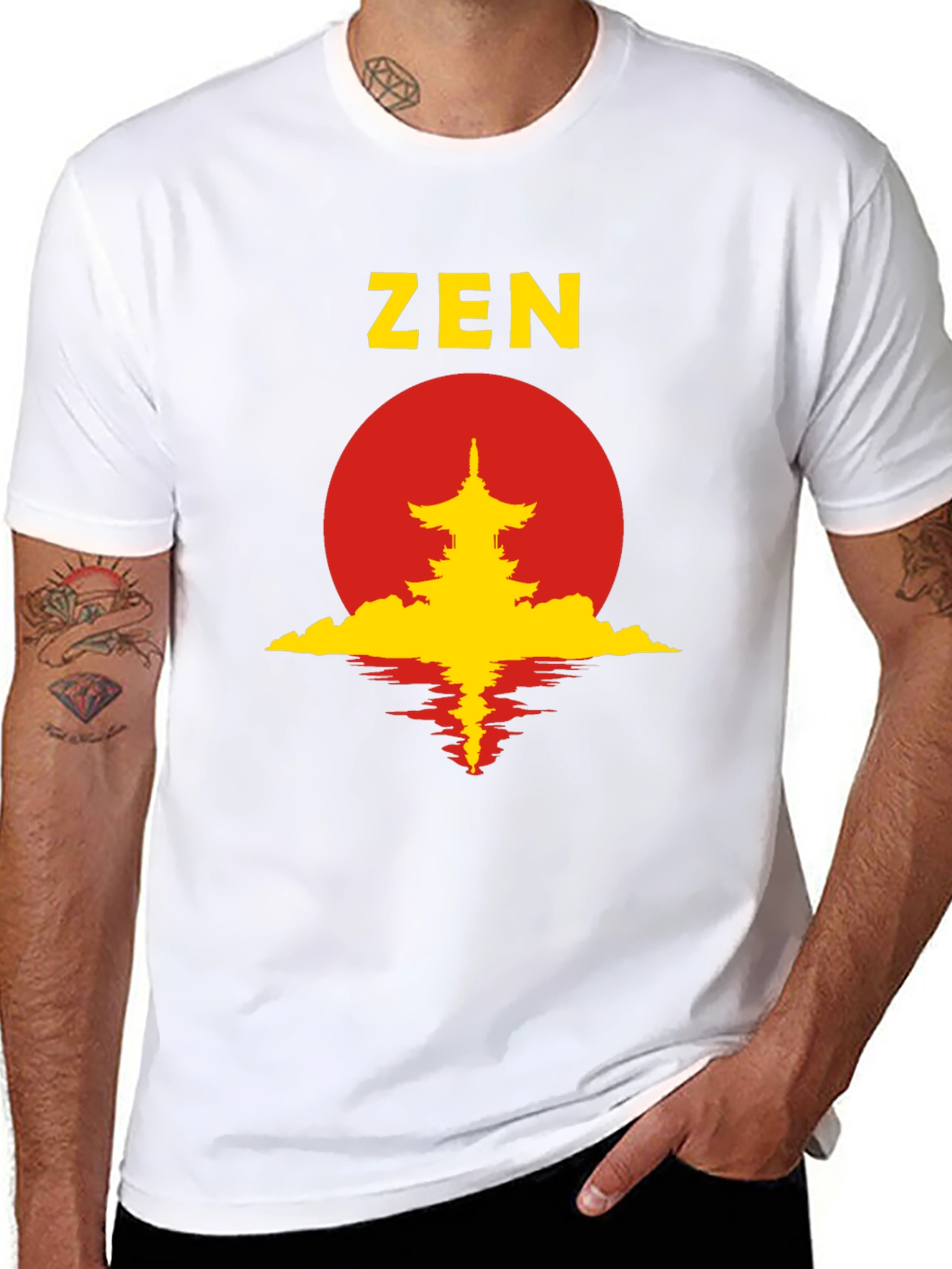 Zen Sunset Graphic T-Shirt