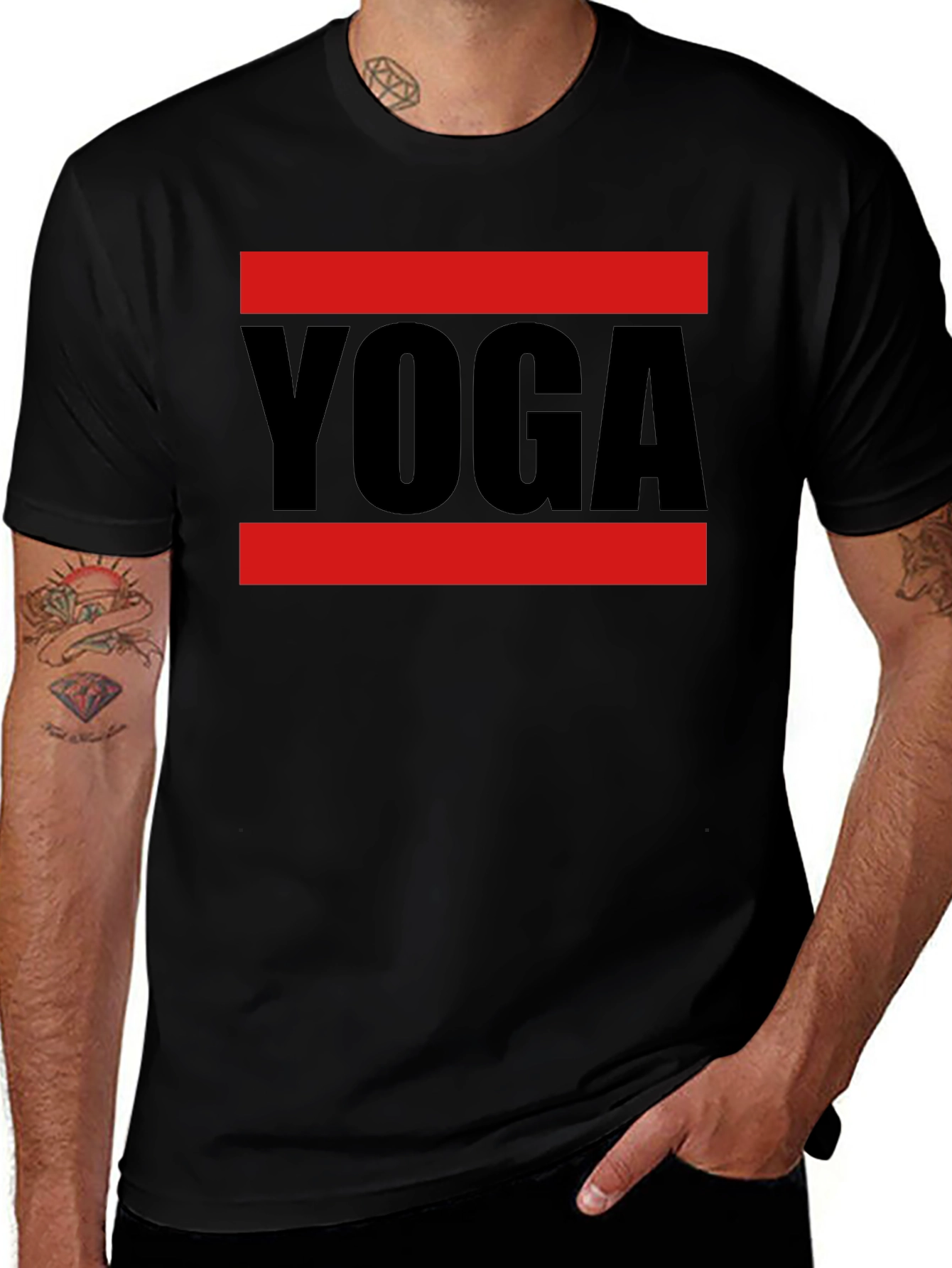 Yoga Graphic Tee - Mens Black T-Shirt