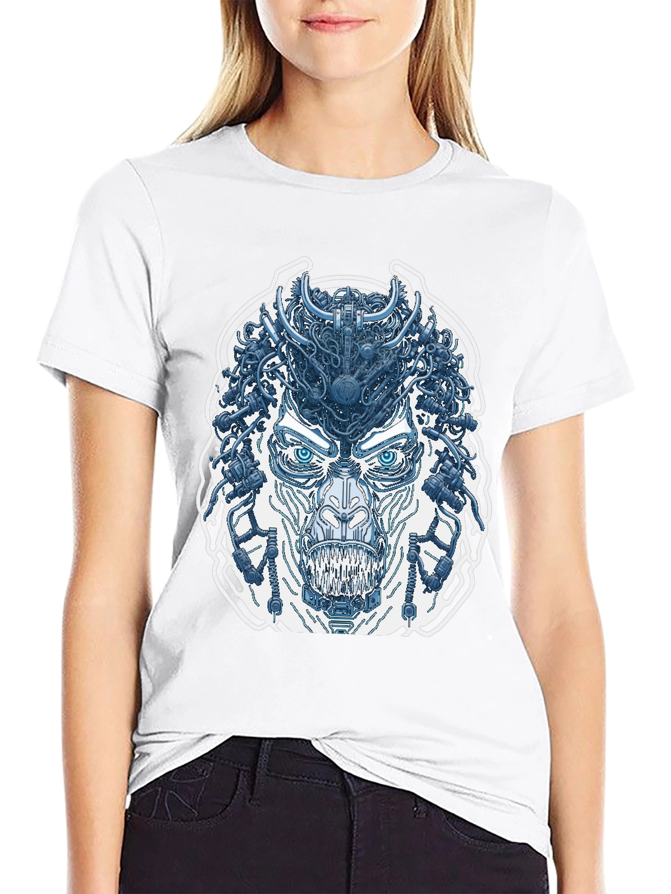 Cyberpunk Monster Graphic Tee - Black