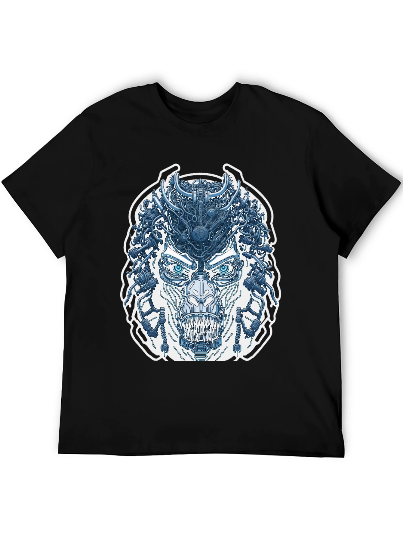 Cyberpunk Monster Graphic Tee - Black