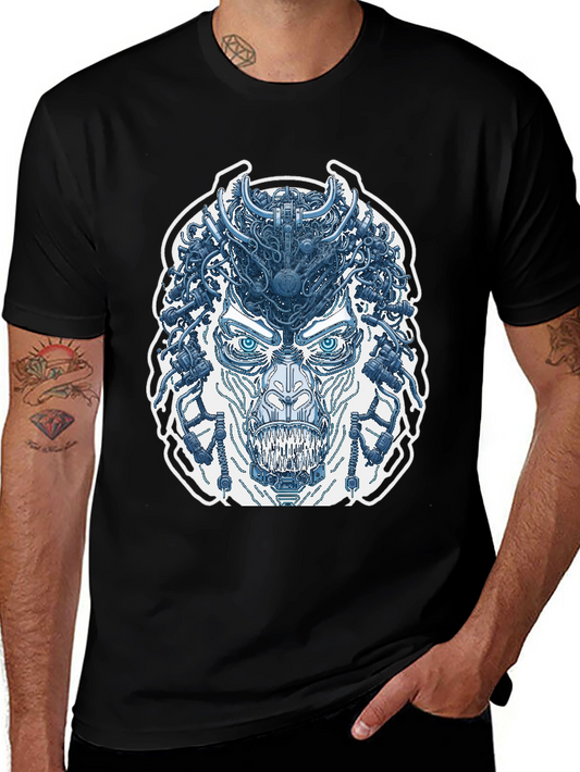 Cyberpunk Monster Graphic Tee - Black