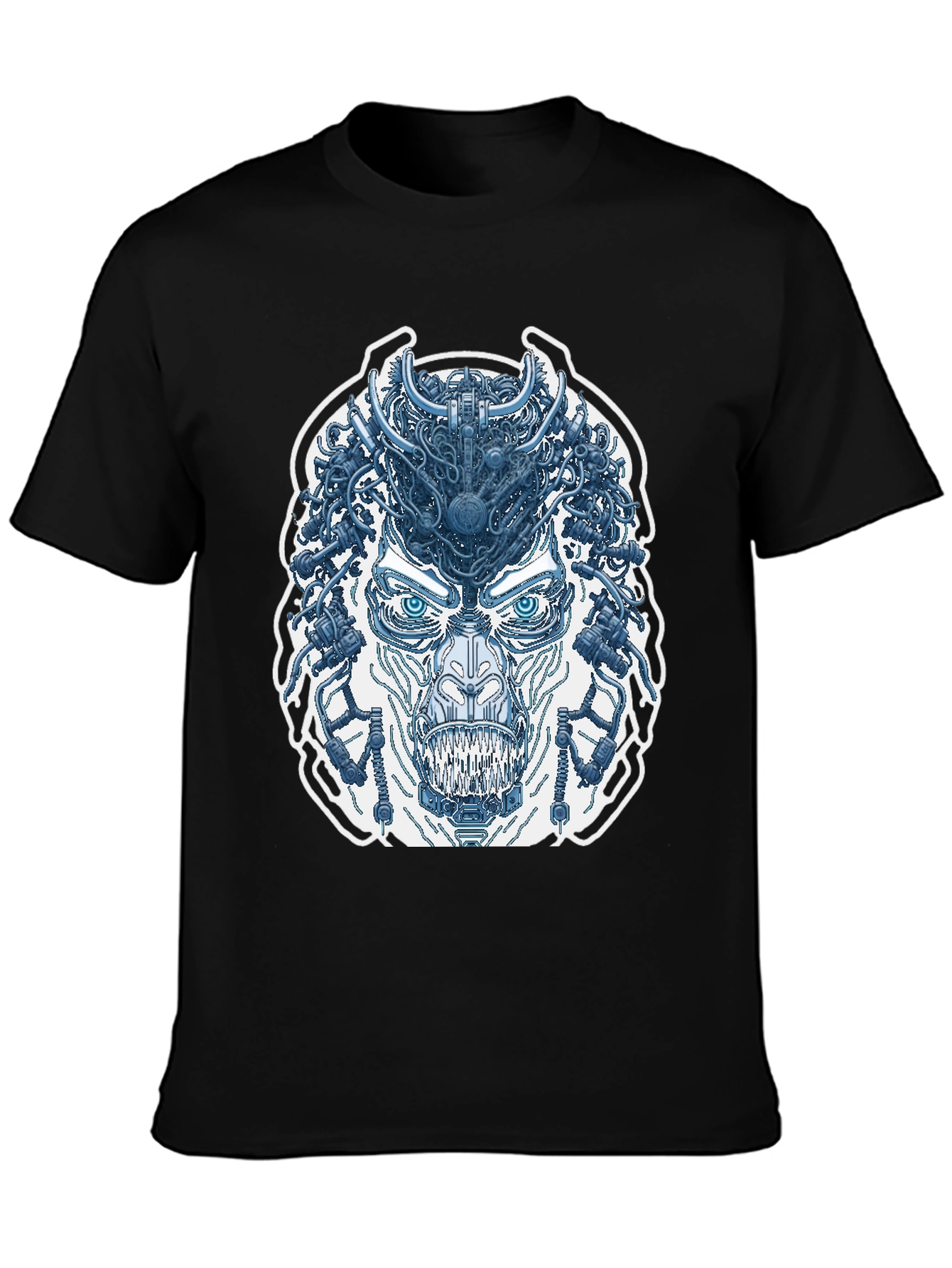 Cyberpunk Monster Graphic Tee - Black
