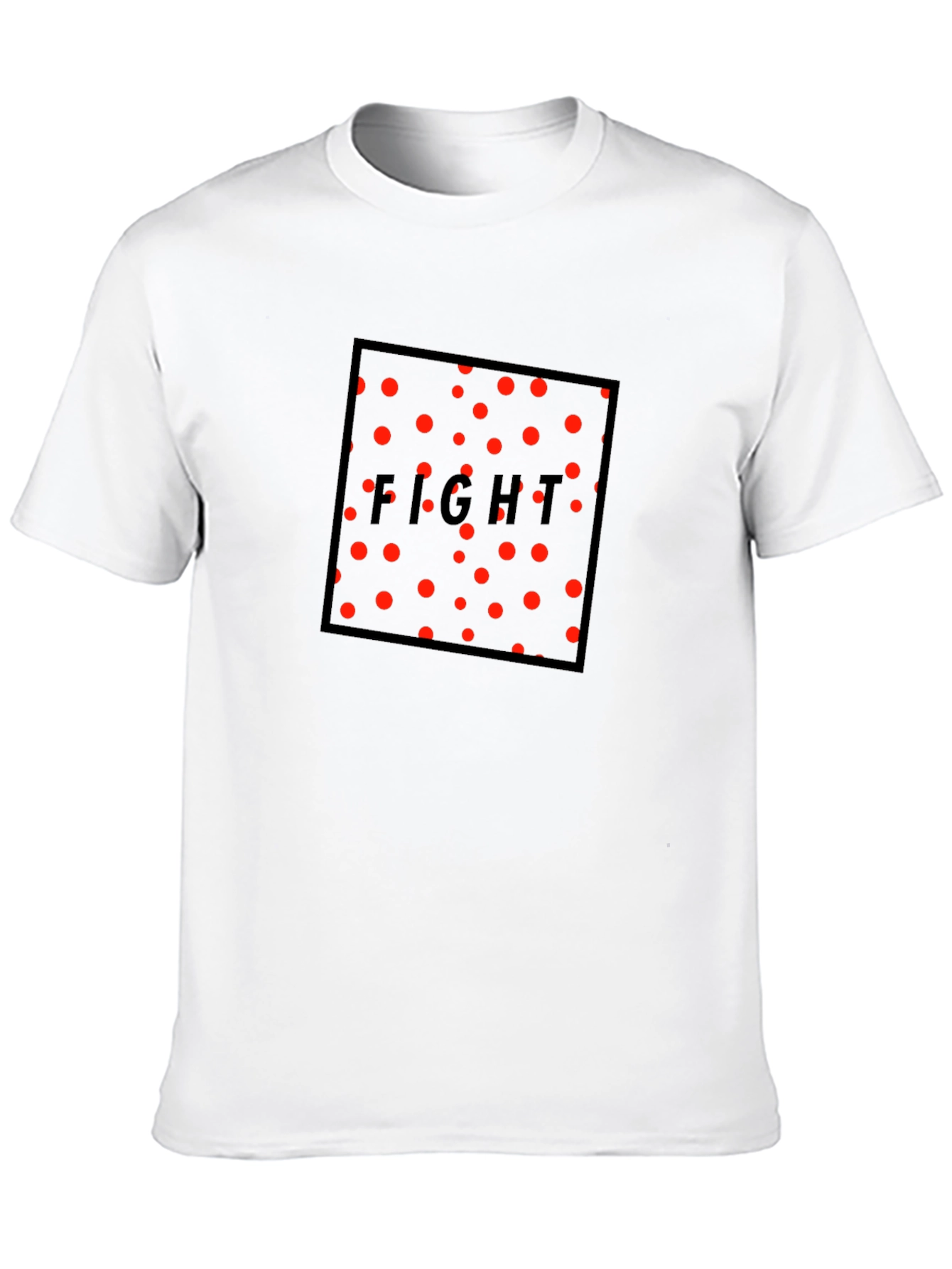 Fight Polka Dot Graphic Tee - Black