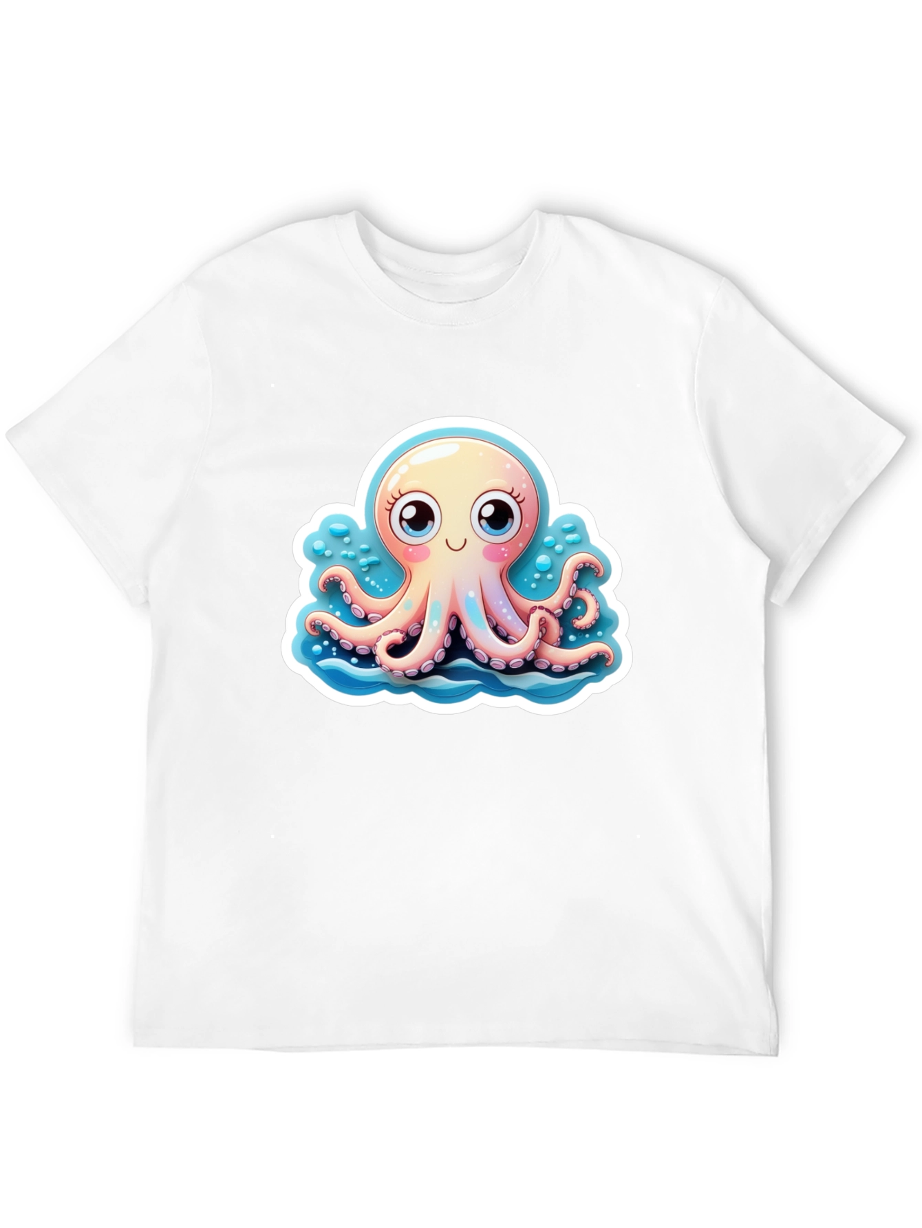 Cute Octopus Graphic Tee - Stylish Black T-Shirt
