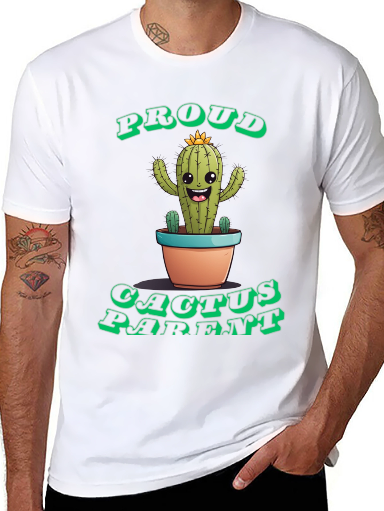 Proud Cactus Parent Graphic T-Shirt