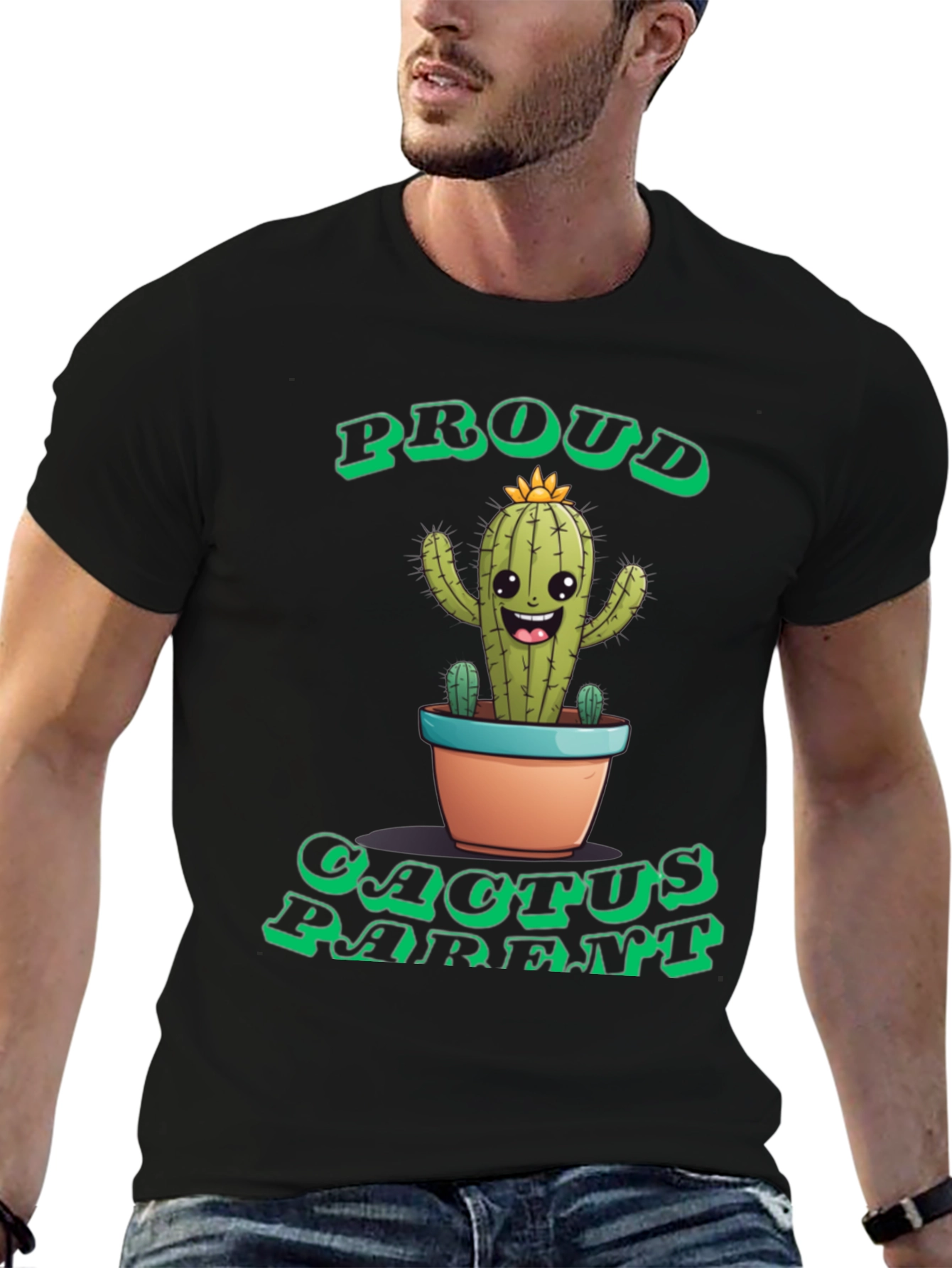 Proud Cactus Parent Graphic T-Shirt