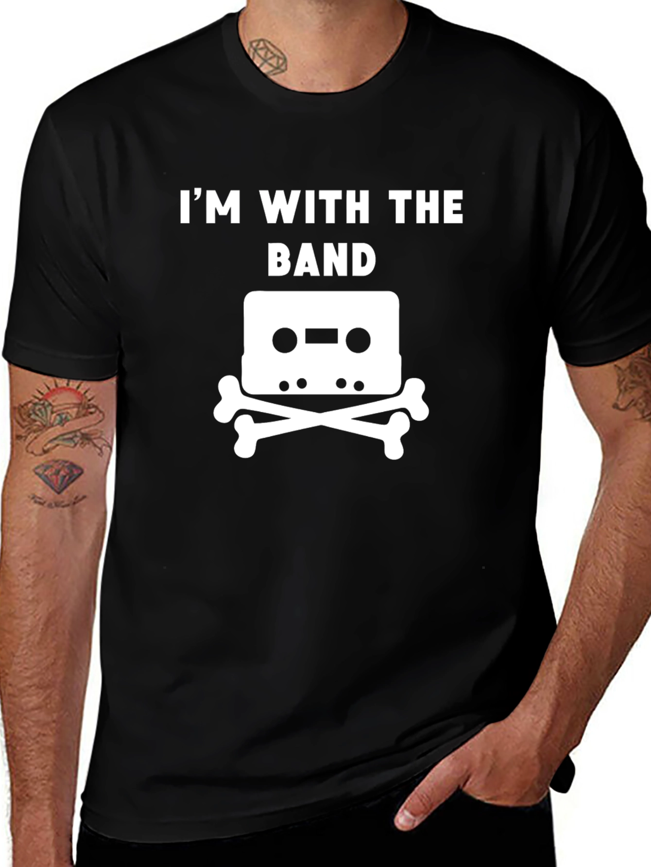 Im With The Band T-Shirt - Cassette & Crossbones
