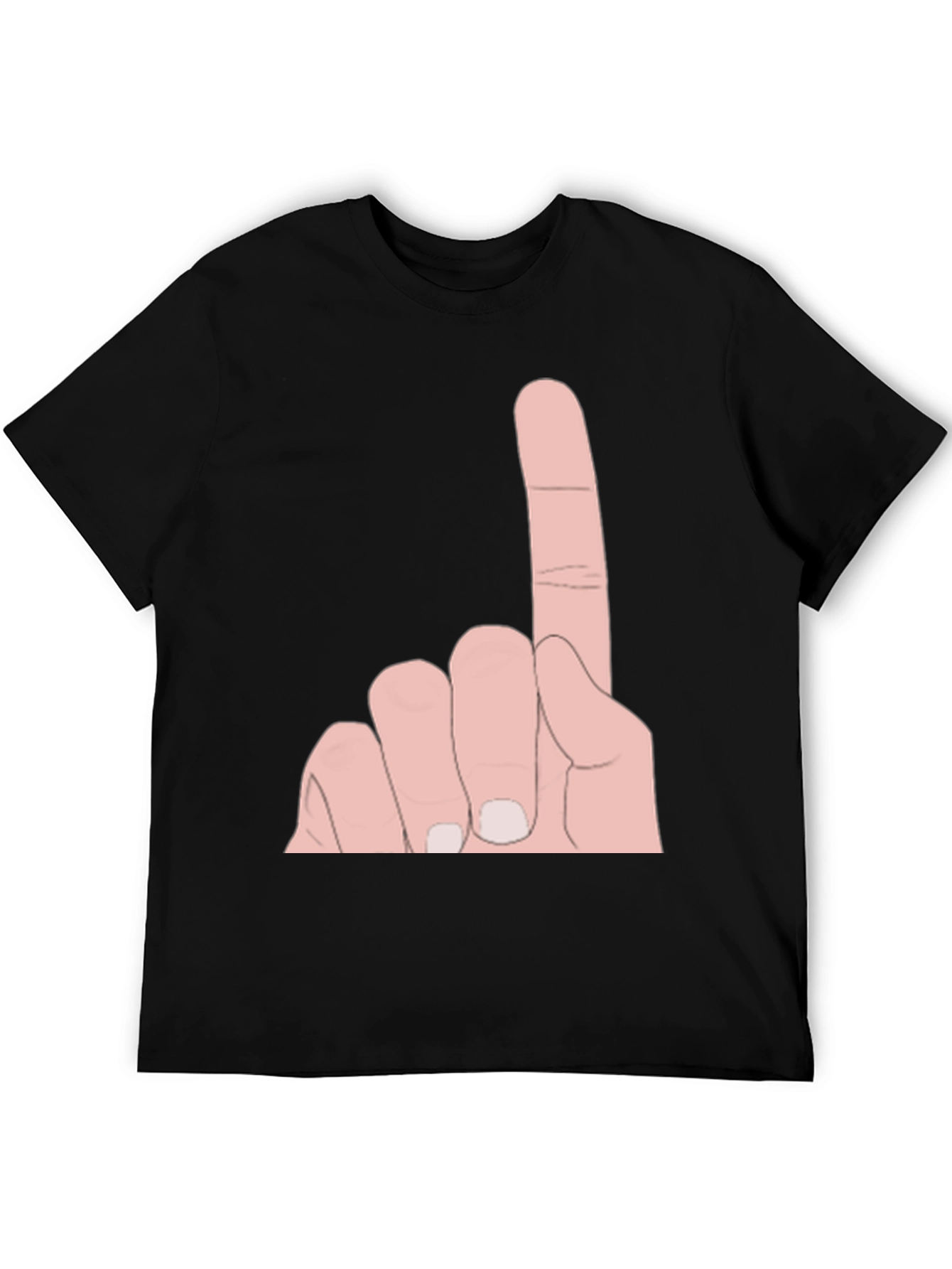 Novelty One Finger Salute Graphic Tee