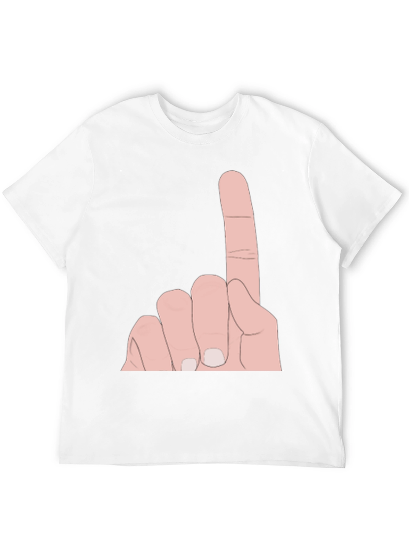 Novelty One Finger Salute Graphic Tee