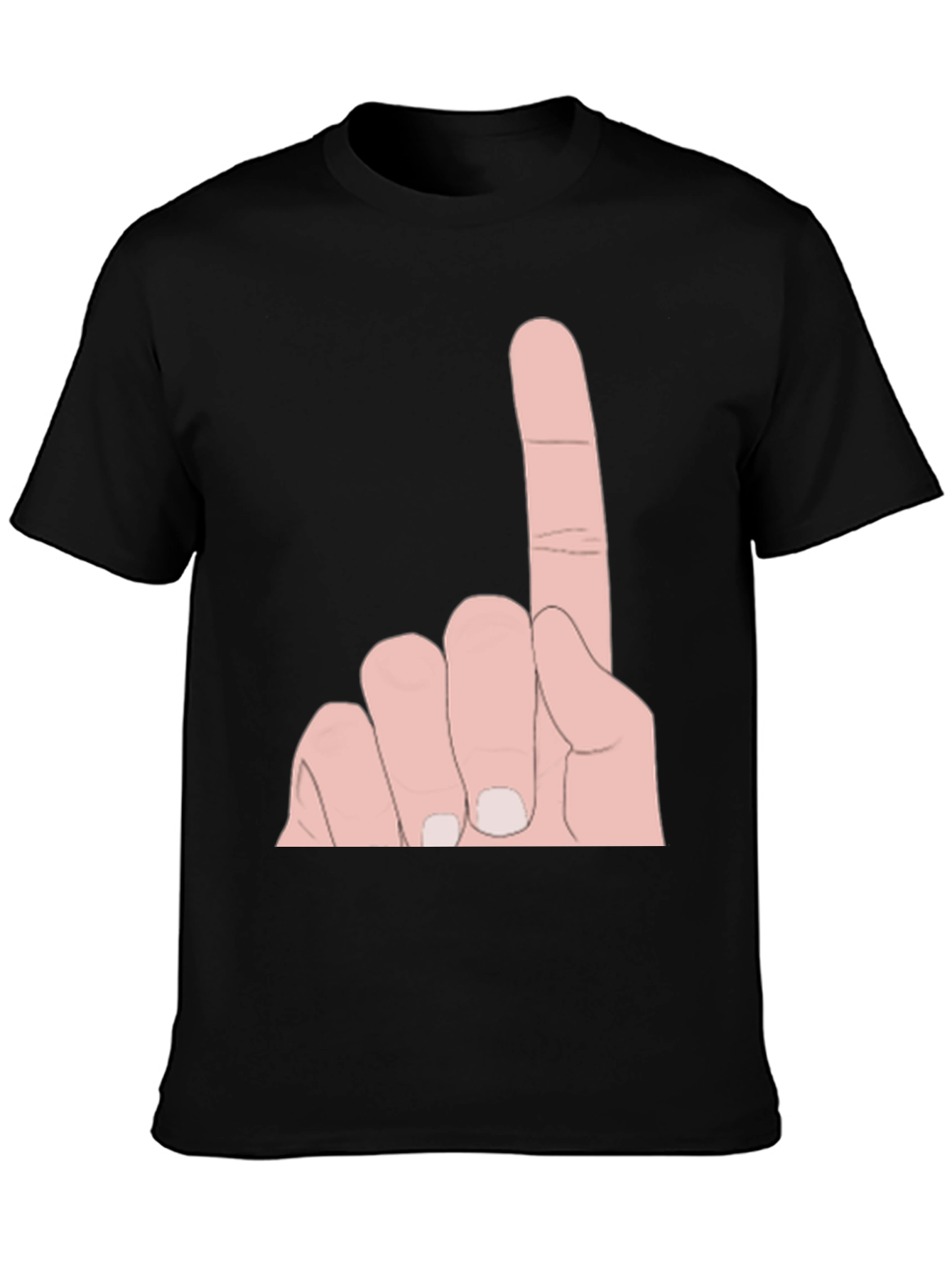 Novelty One Finger Salute Graphic Tee