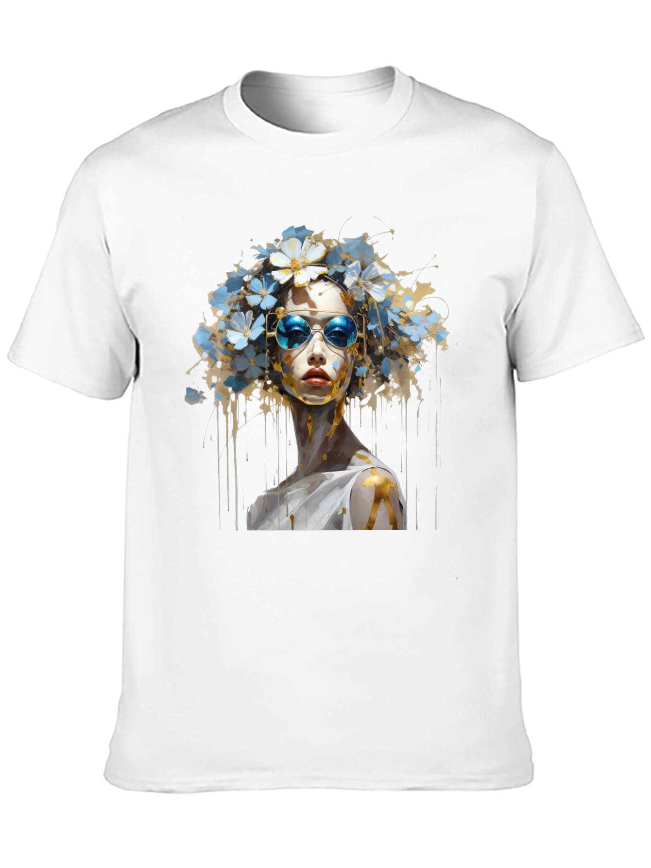 Artistic Floral Crown Graphic Tee