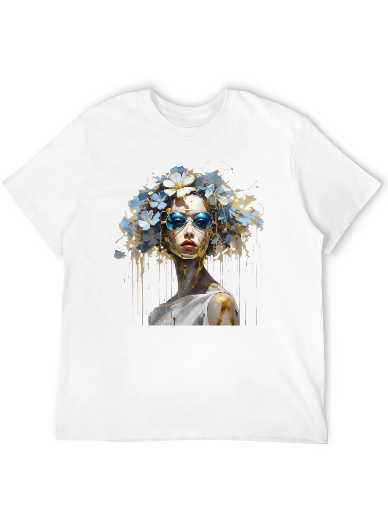 Artistic Floral Crown Graphic Tee