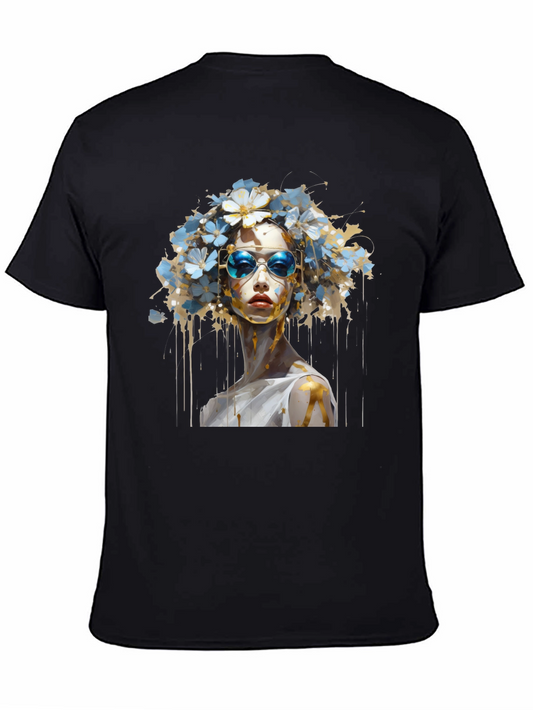 Artistic Floral Crown Graphic Tee