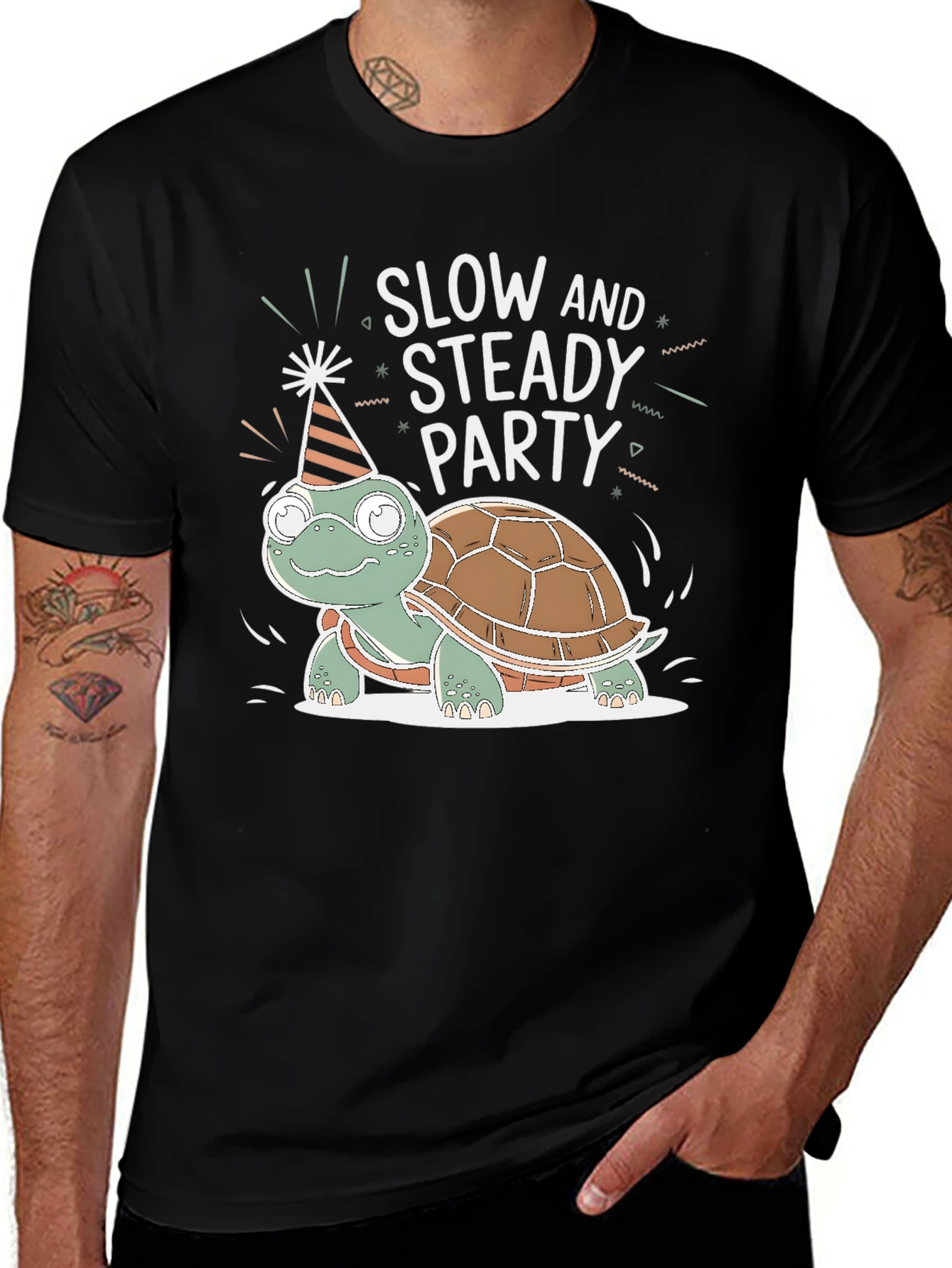 Slow and Steady Party Turtle T-Shirt