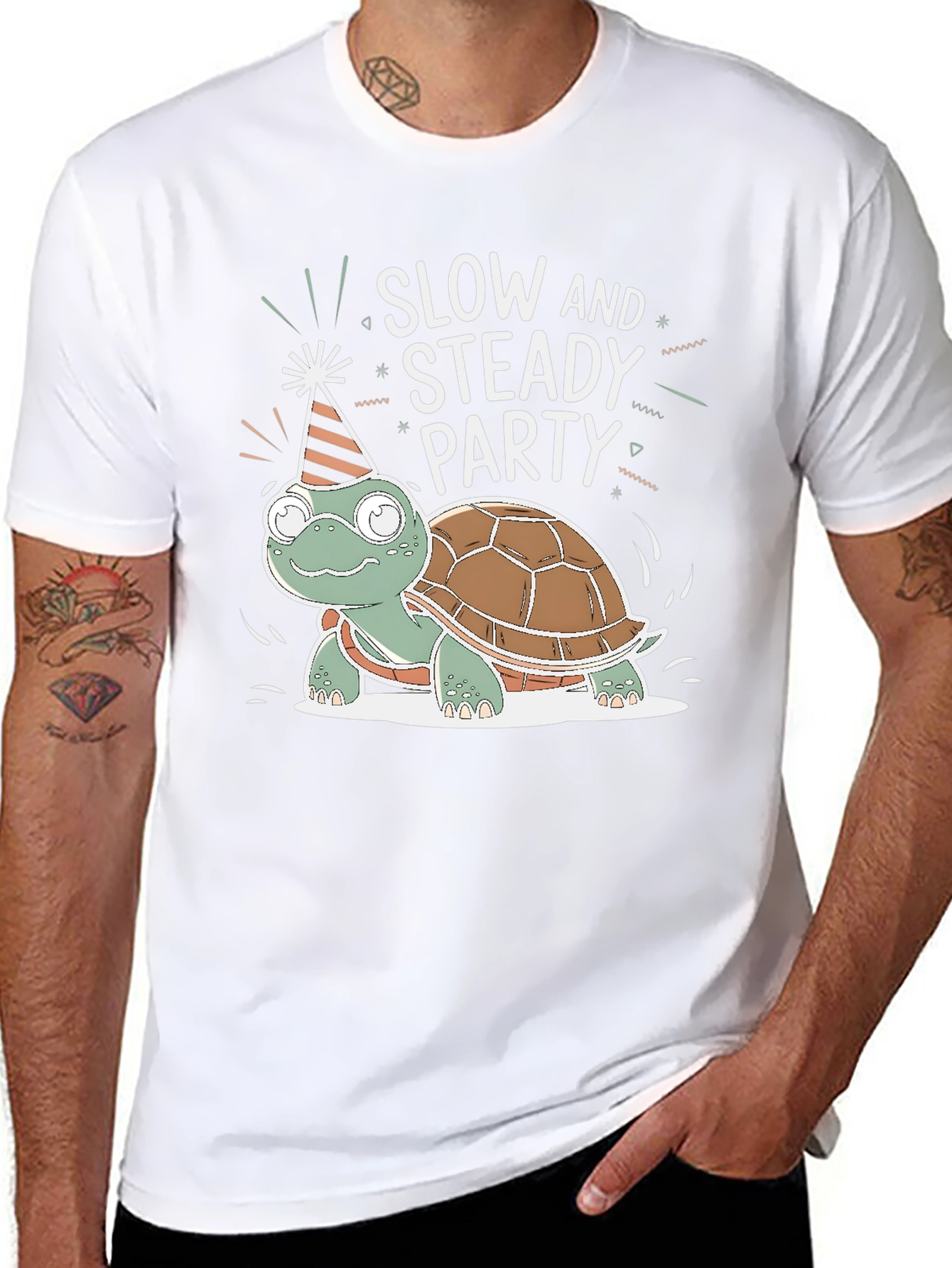 Slow and Steady Party Turtle T-Shirt