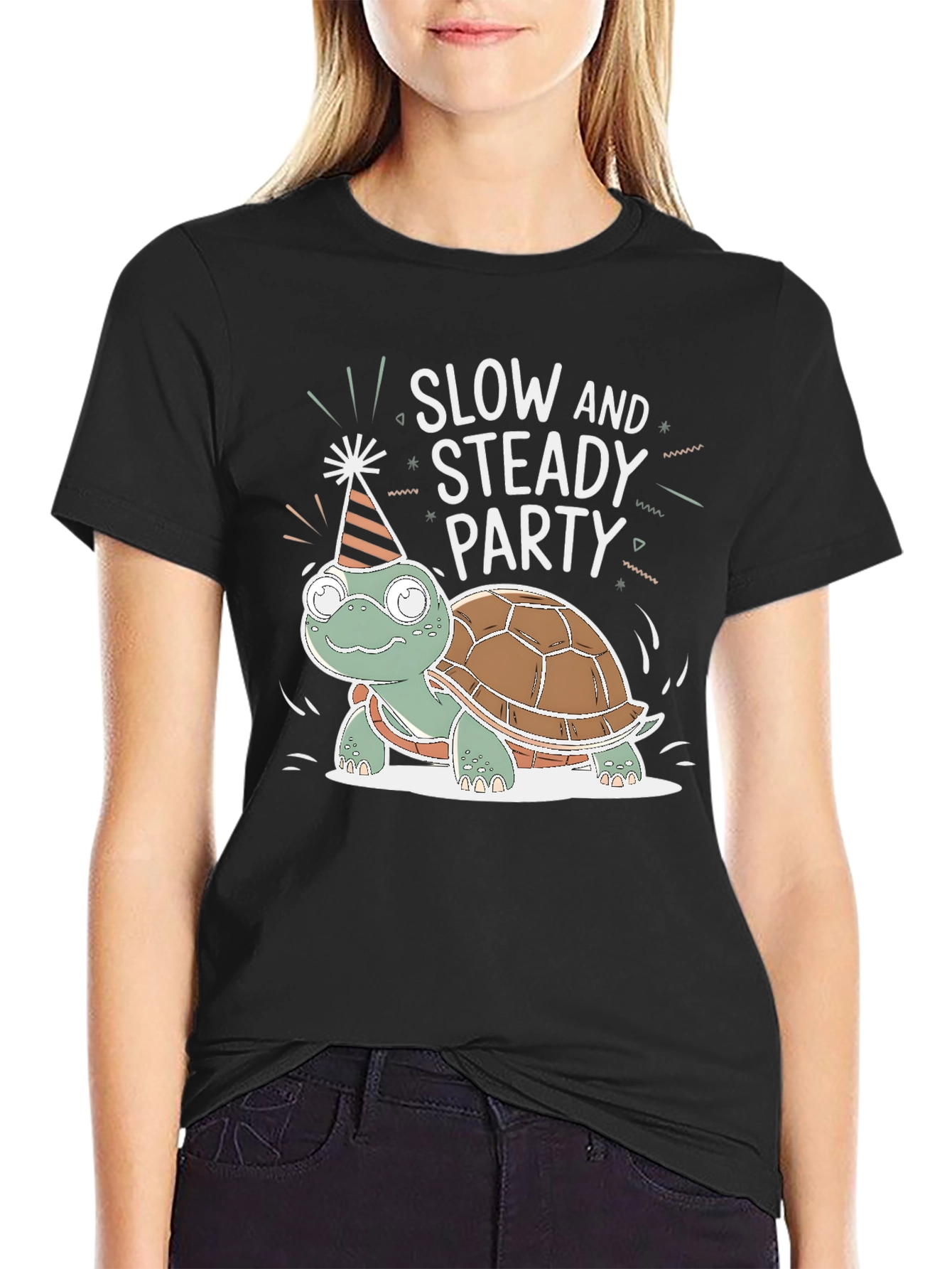 Slow and Steady Party Turtle T-Shirt