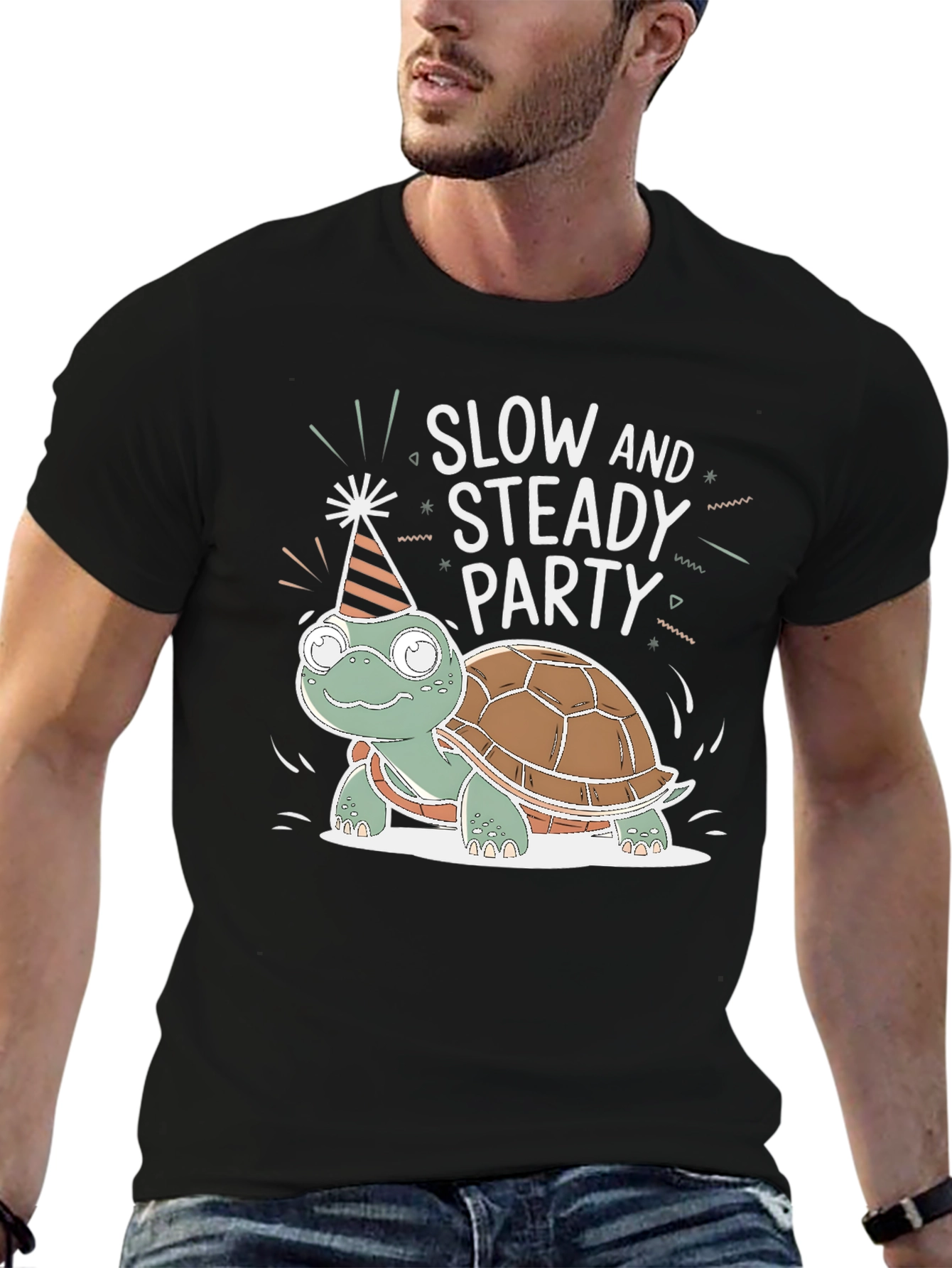 Slow and Steady Party Turtle T-Shirt