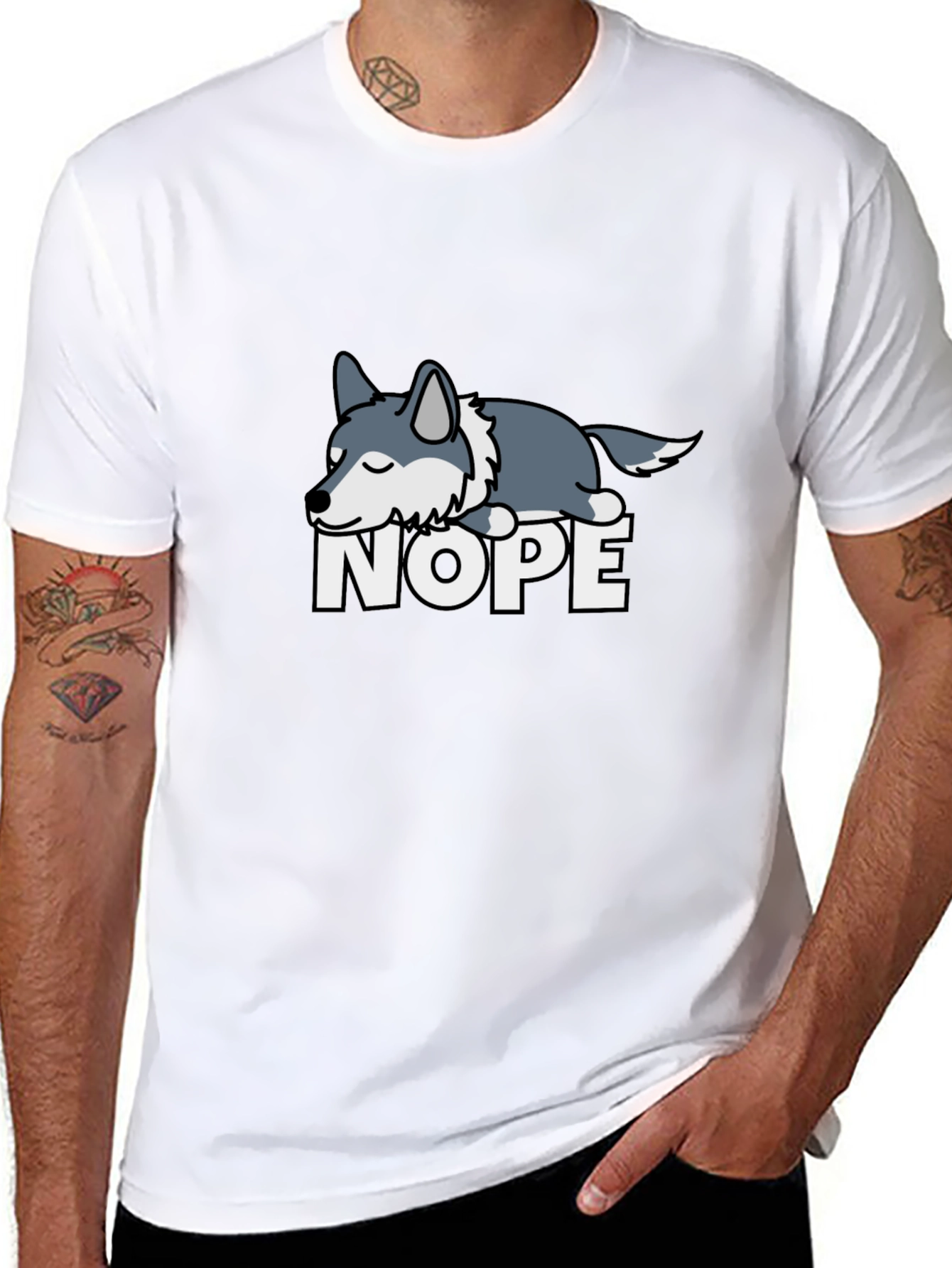 Nope Sloth T-Shirt Funny Lazy Animal Tee