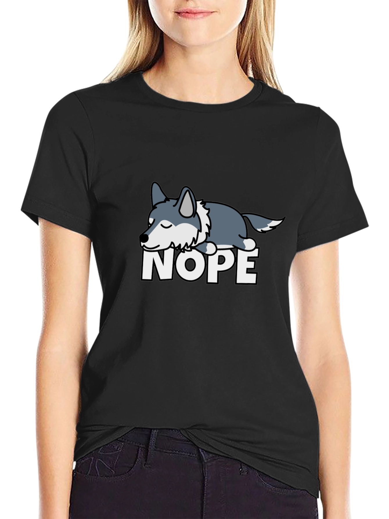 Nope Sloth T-Shirt Funny Lazy Animal Tee