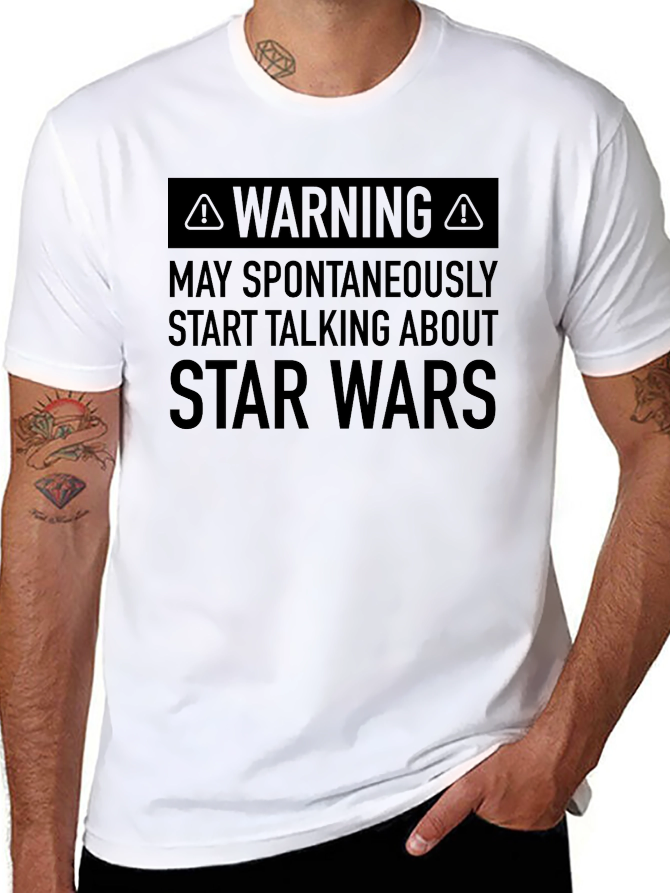 Star Wars Warning T-Shirt - Geeky Fan Tee