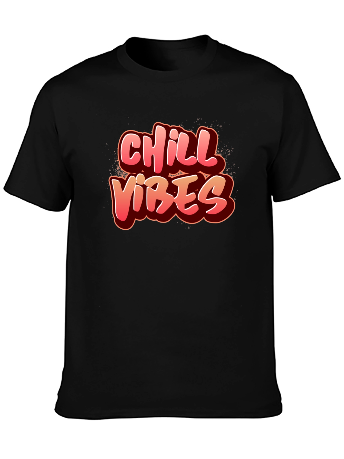 Chill Vibes Graphic Tee - Black
