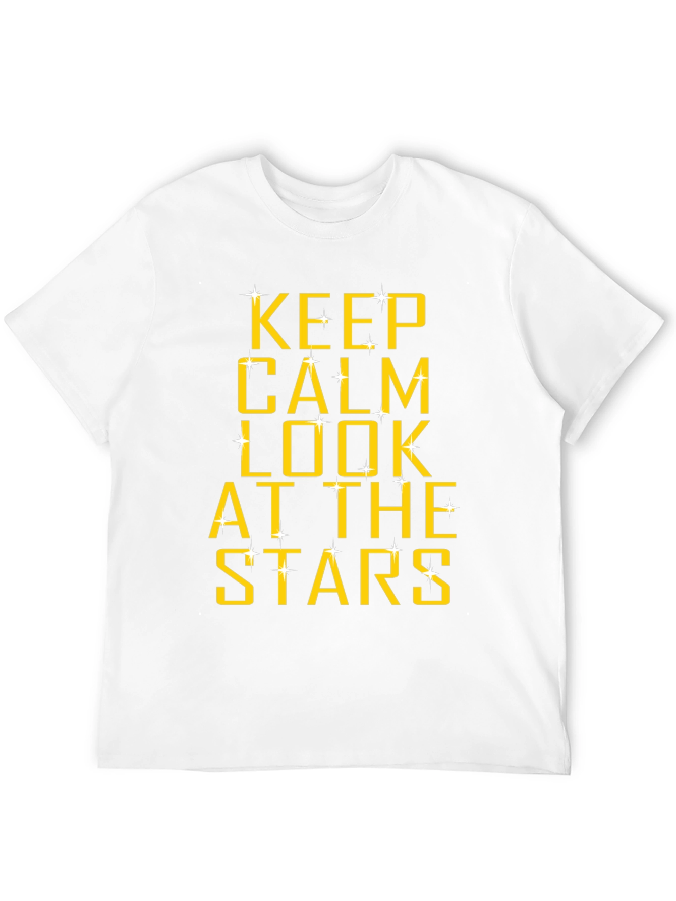 Keep Calm and Look at the Stars Black T-Shirt