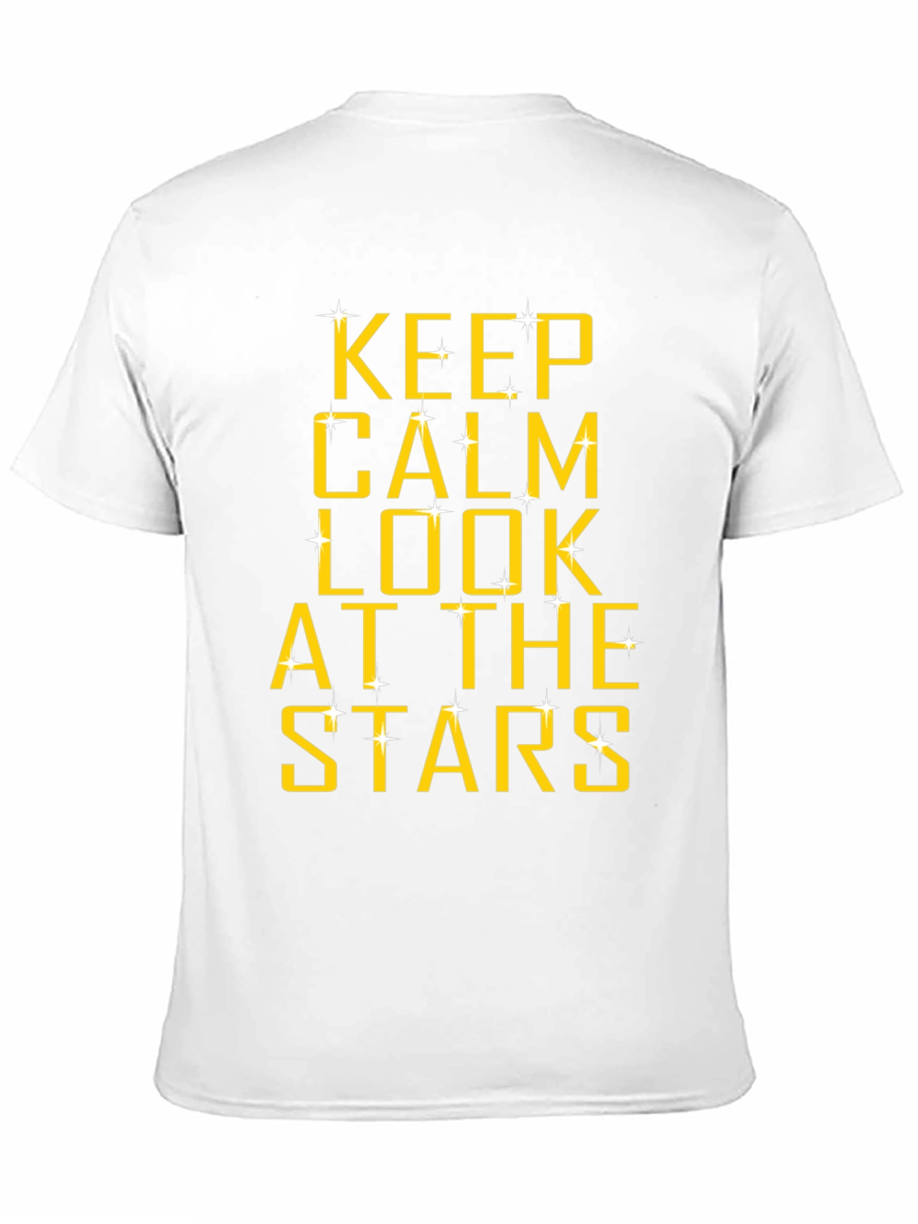 Keep Calm and Look at the Stars Black T-Shirt