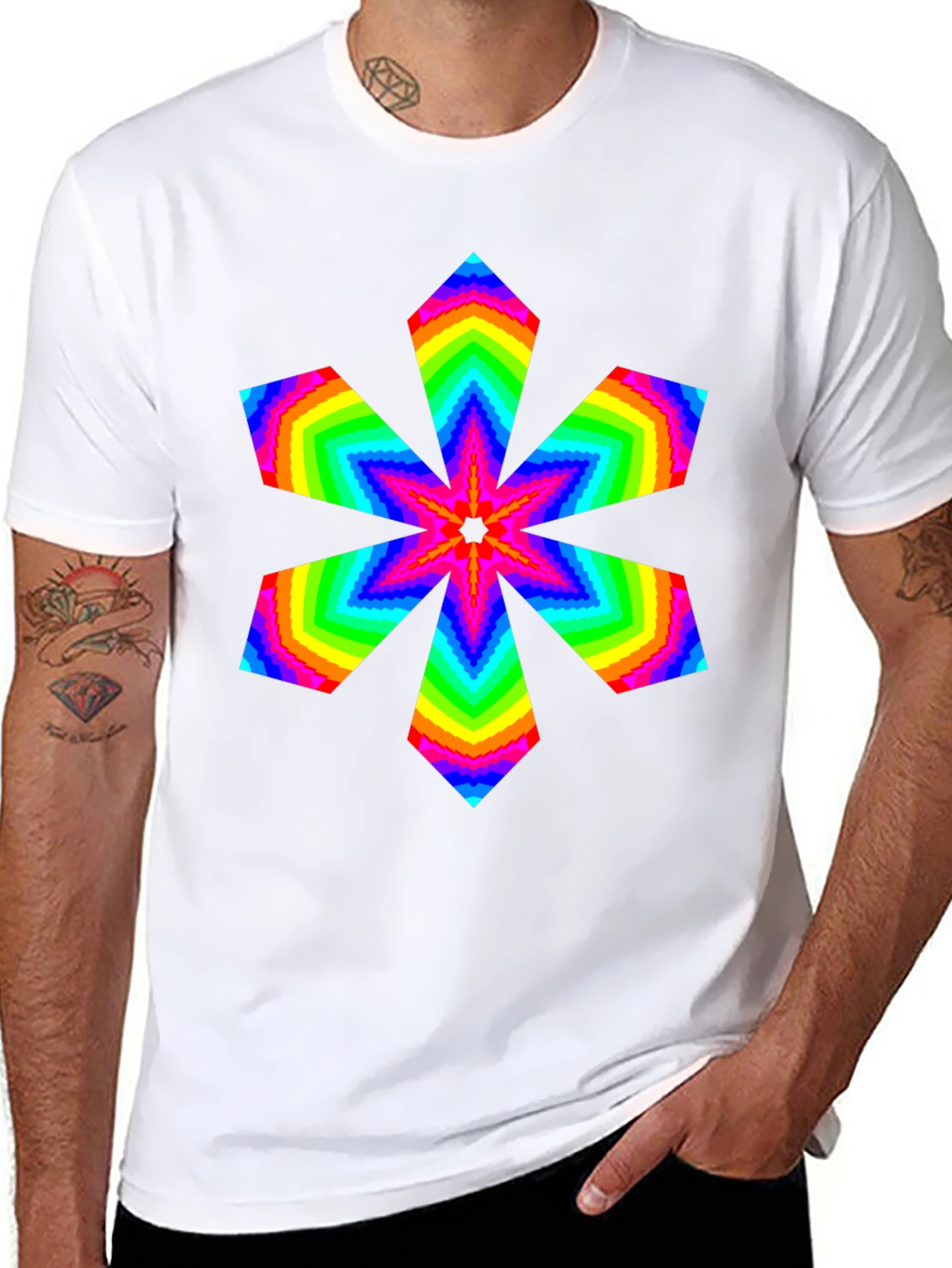 Rainbow Starburst Graphic Tee