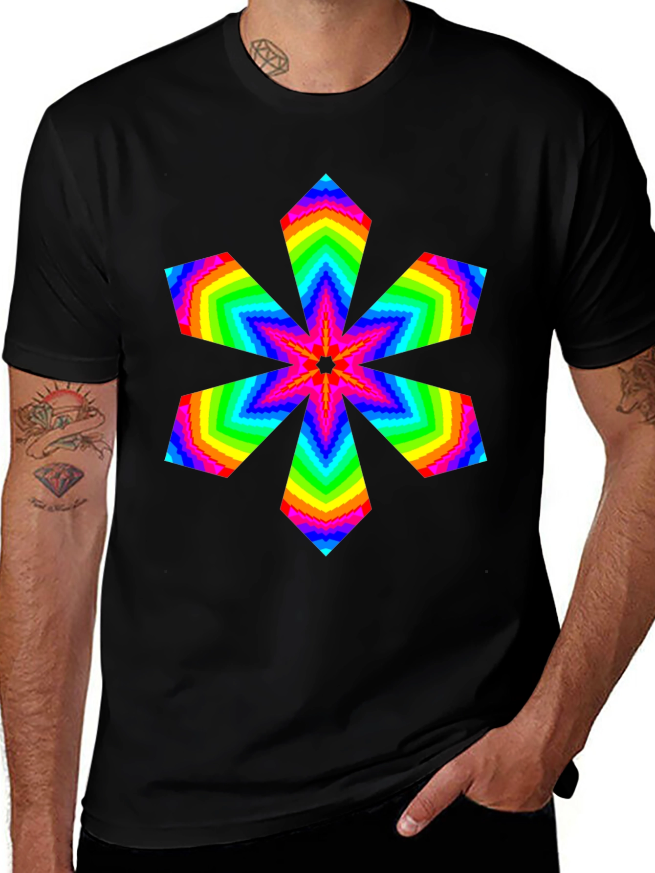 Rainbow Starburst Graphic Tee