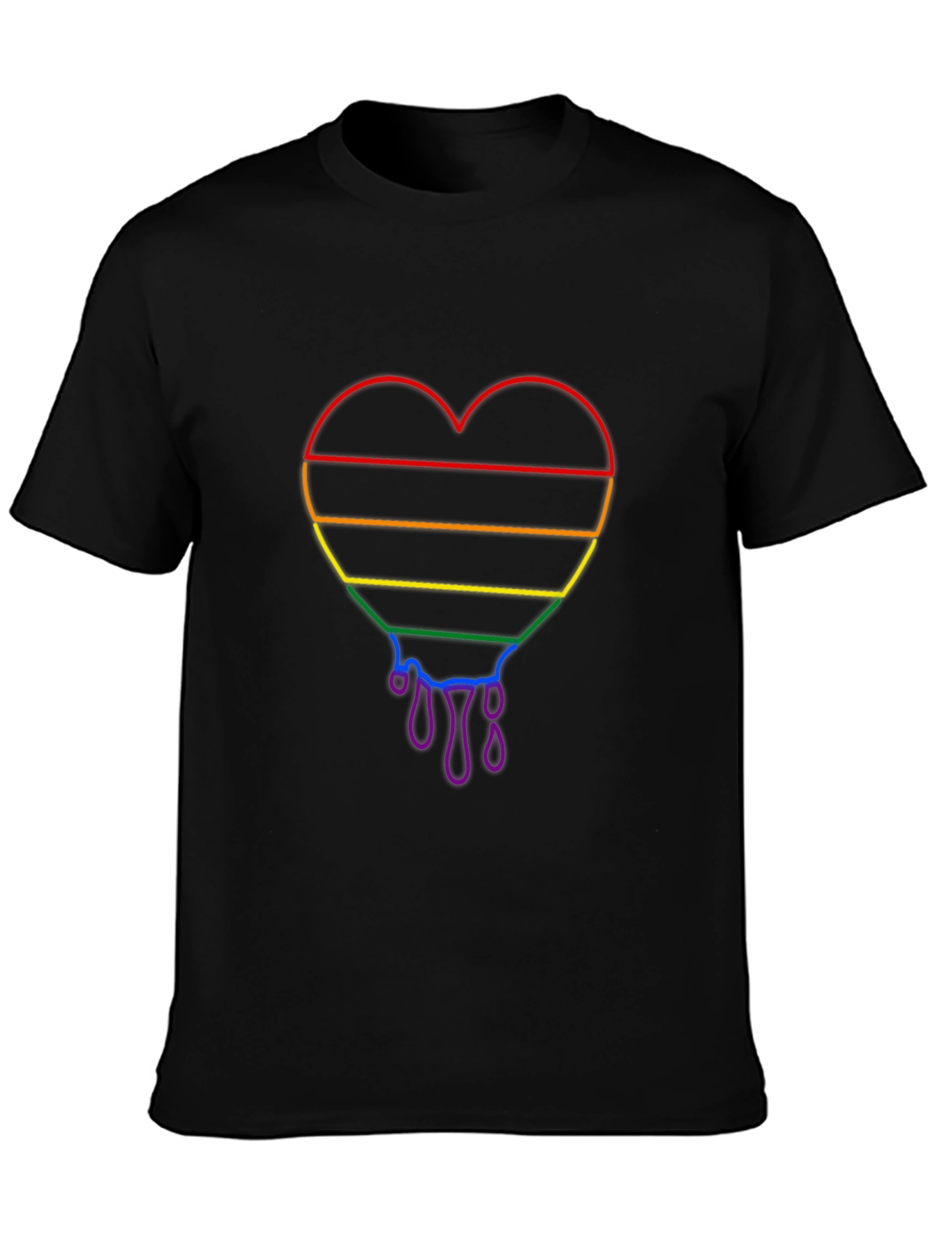 Rainbow Heart Drip Graphic Tee