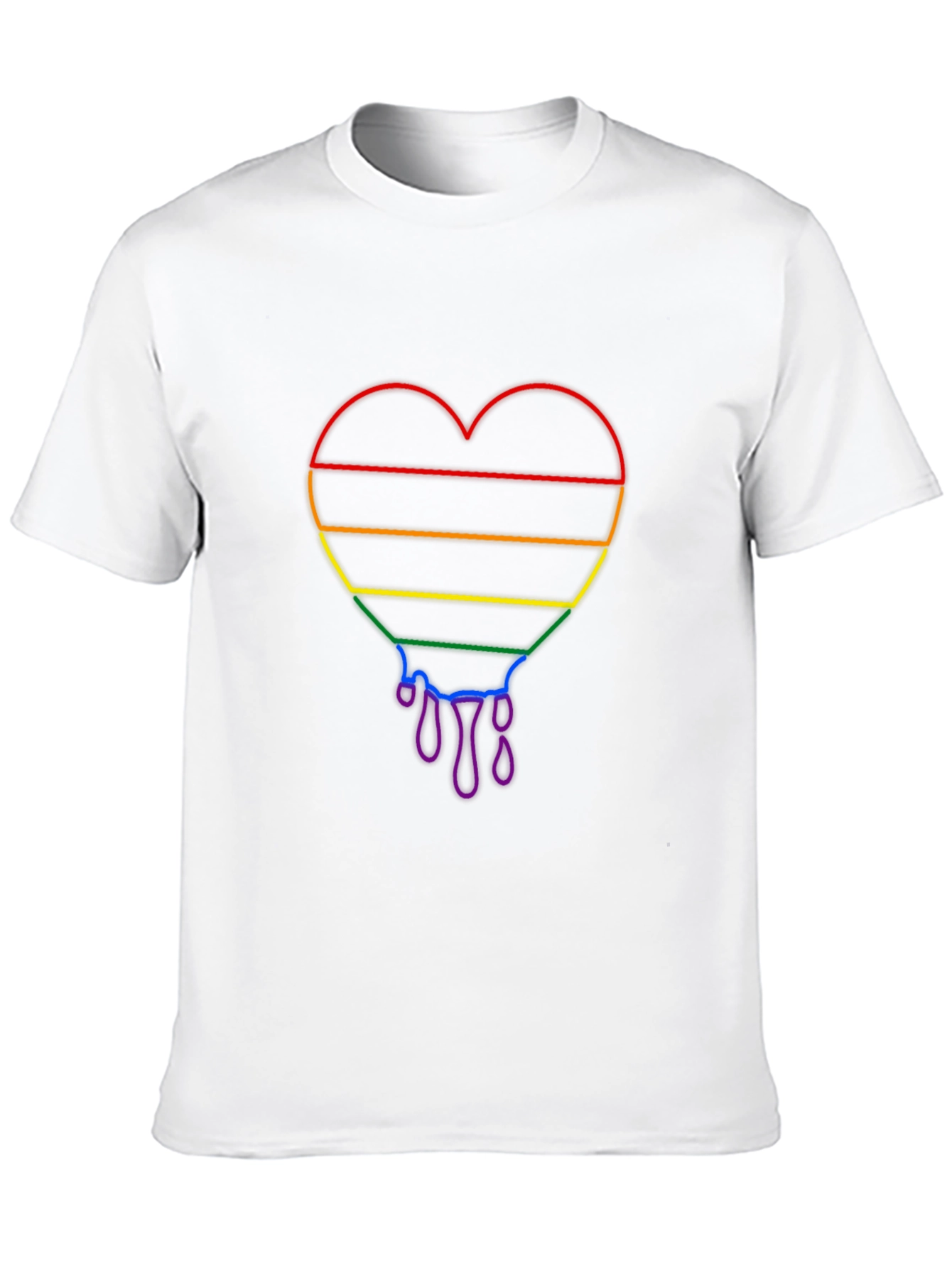 Rainbow Heart Drip Graphic Tee