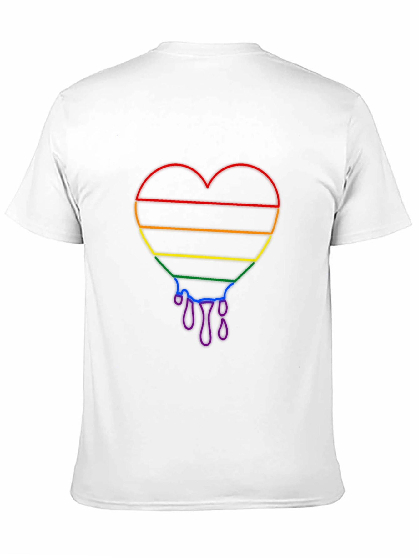 Rainbow Heart Drip Graphic Tee