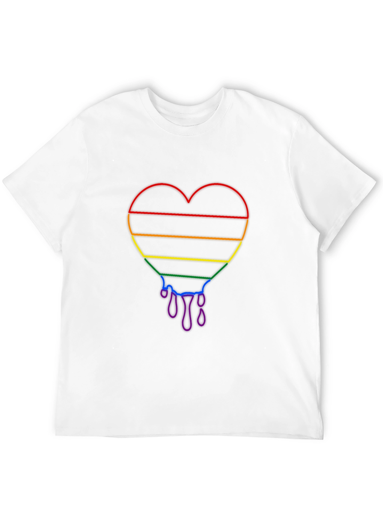Rainbow Heart Drip Graphic Tee