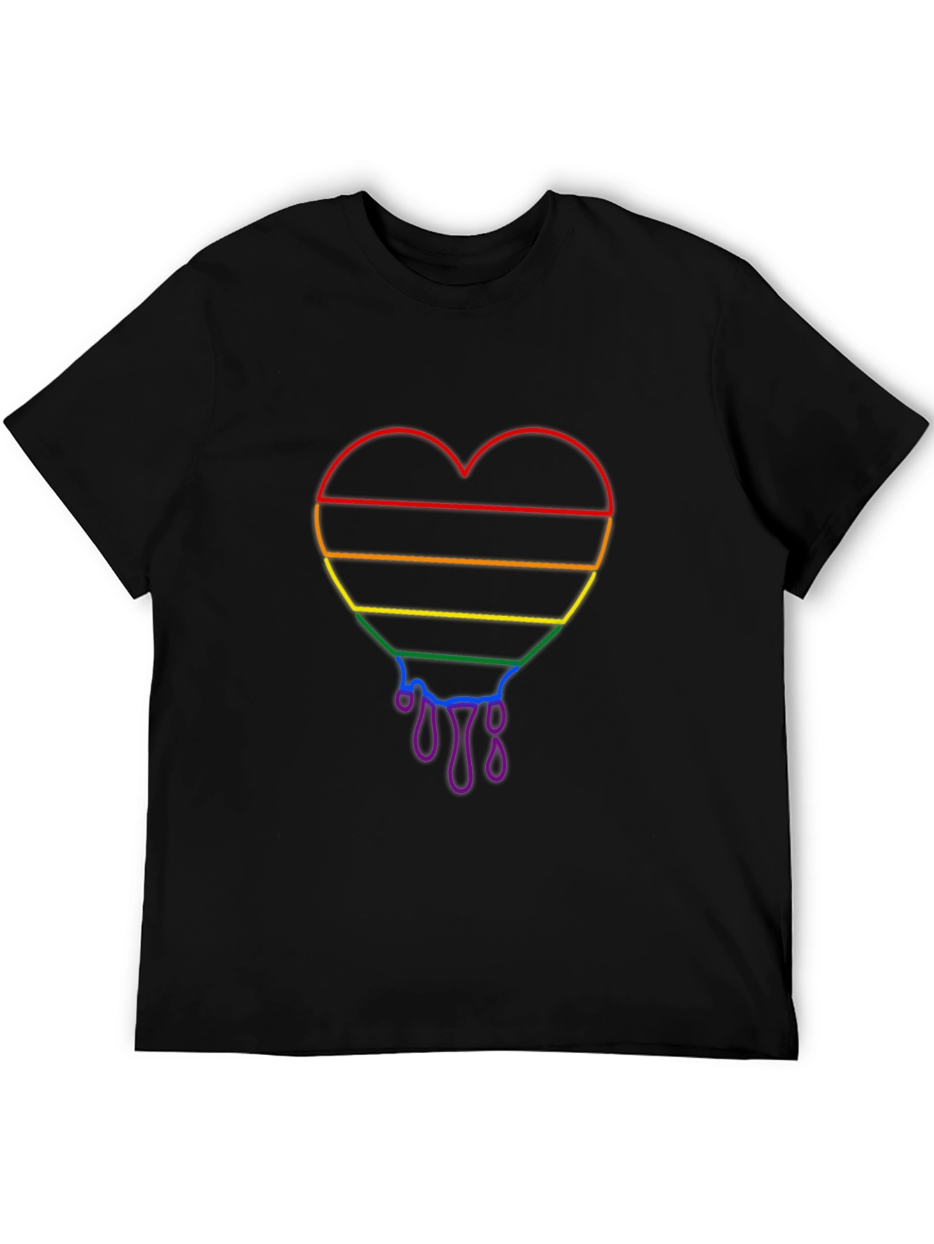 Rainbow Heart Drip Graphic Tee