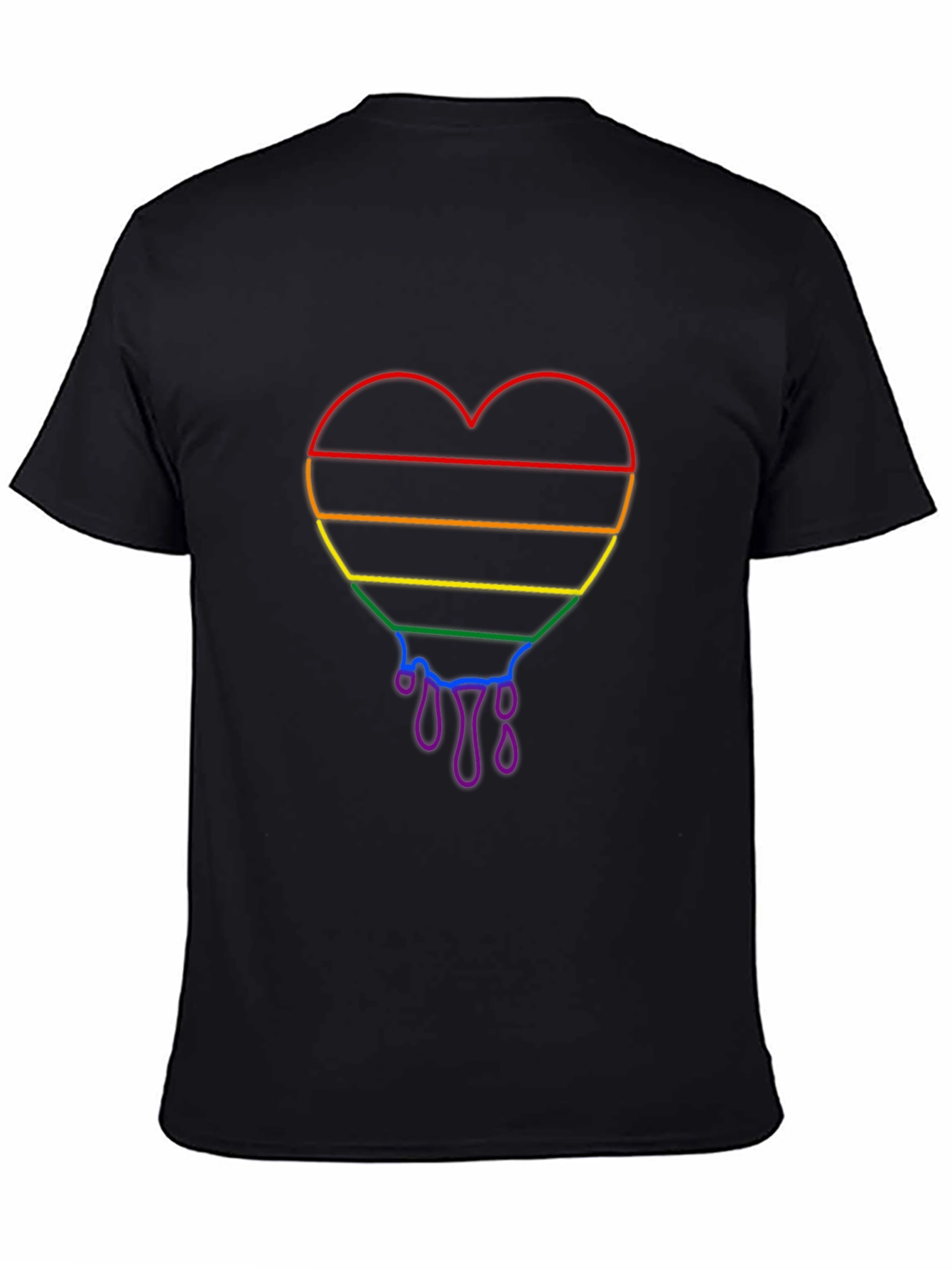 Rainbow Heart Drip Graphic Tee