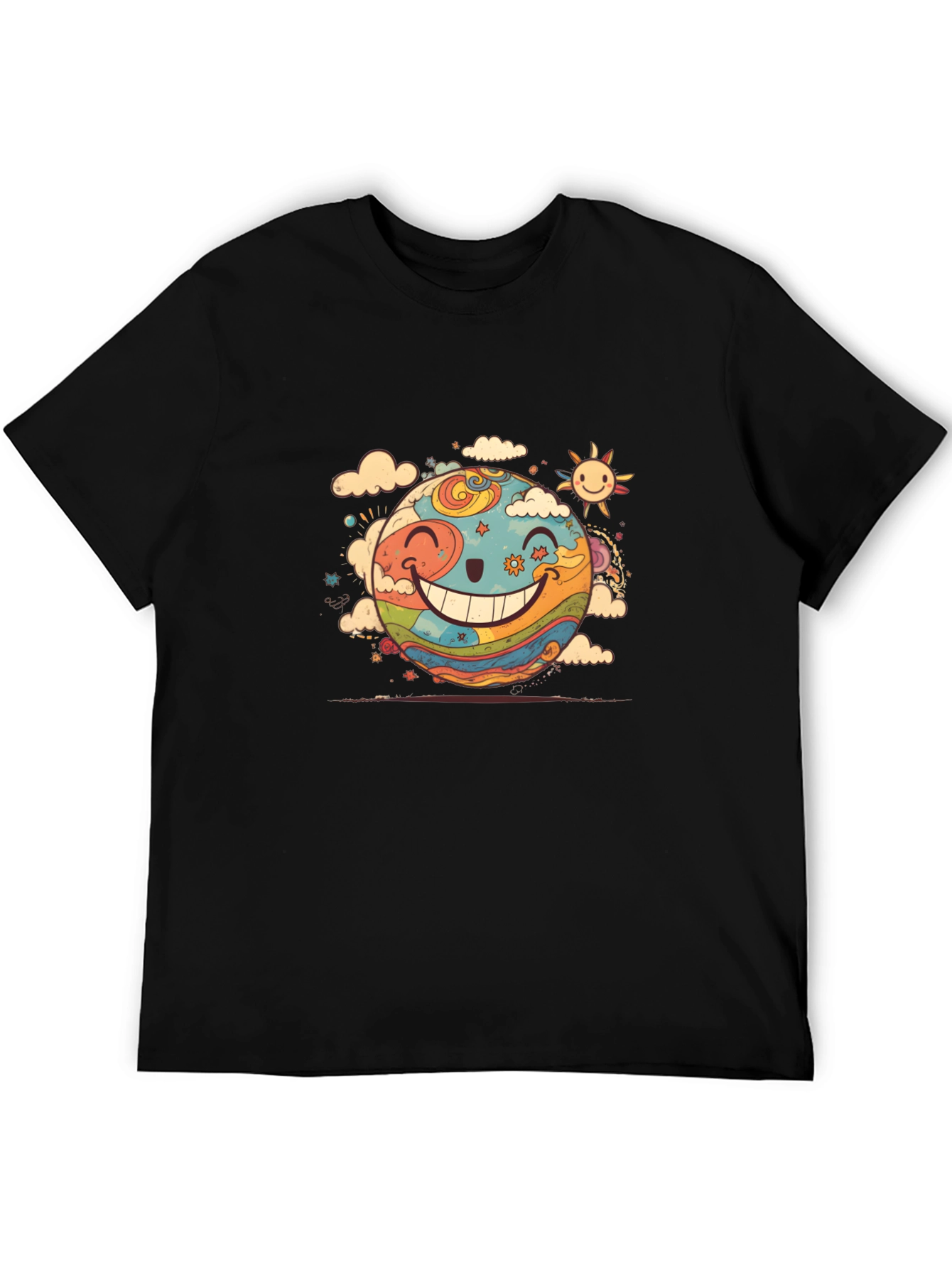 Smiling Earth Graphic T-Shirt