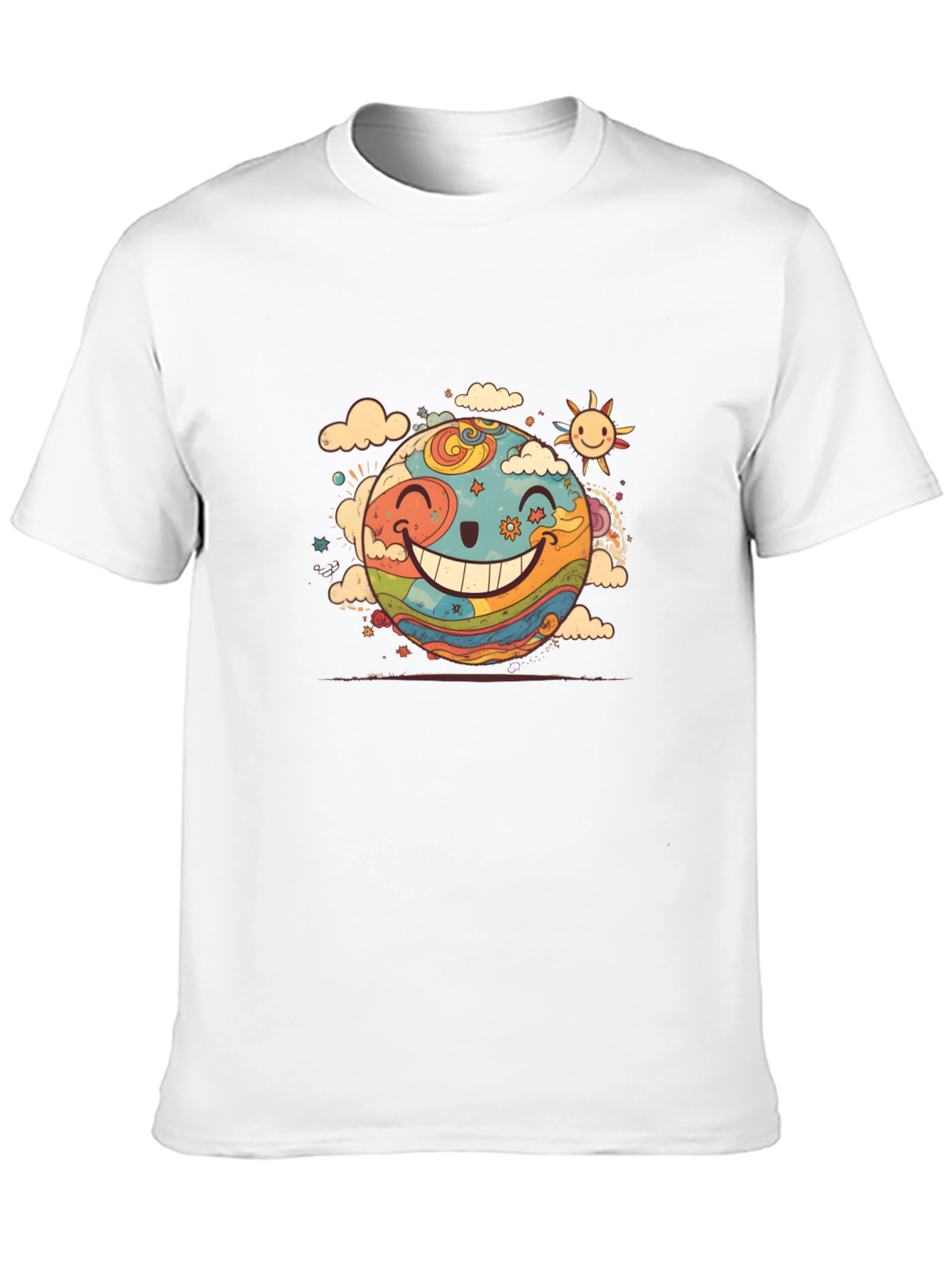 Smiling Earth Graphic T-Shirt