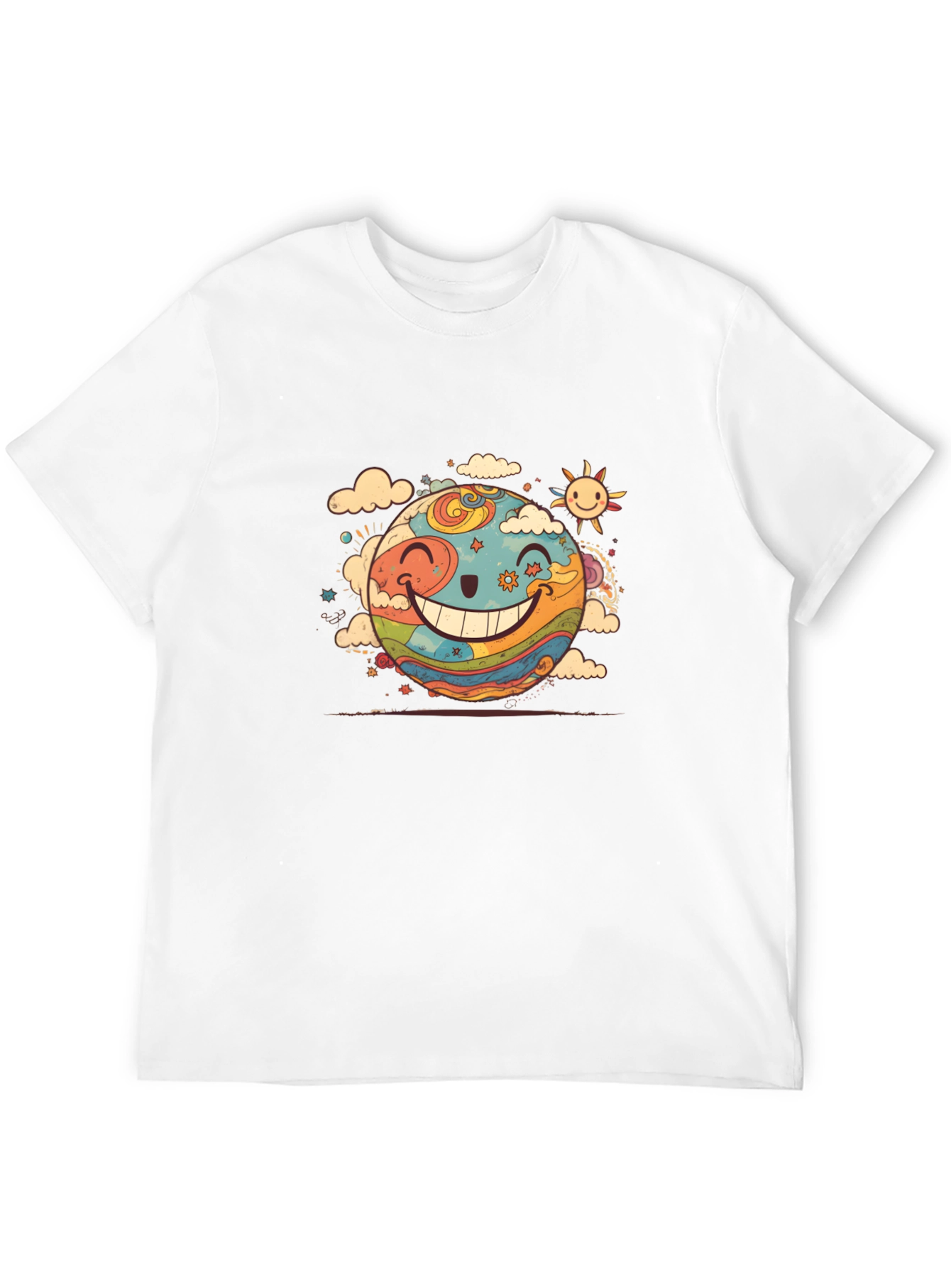 Smiling Earth Graphic T-Shirt
