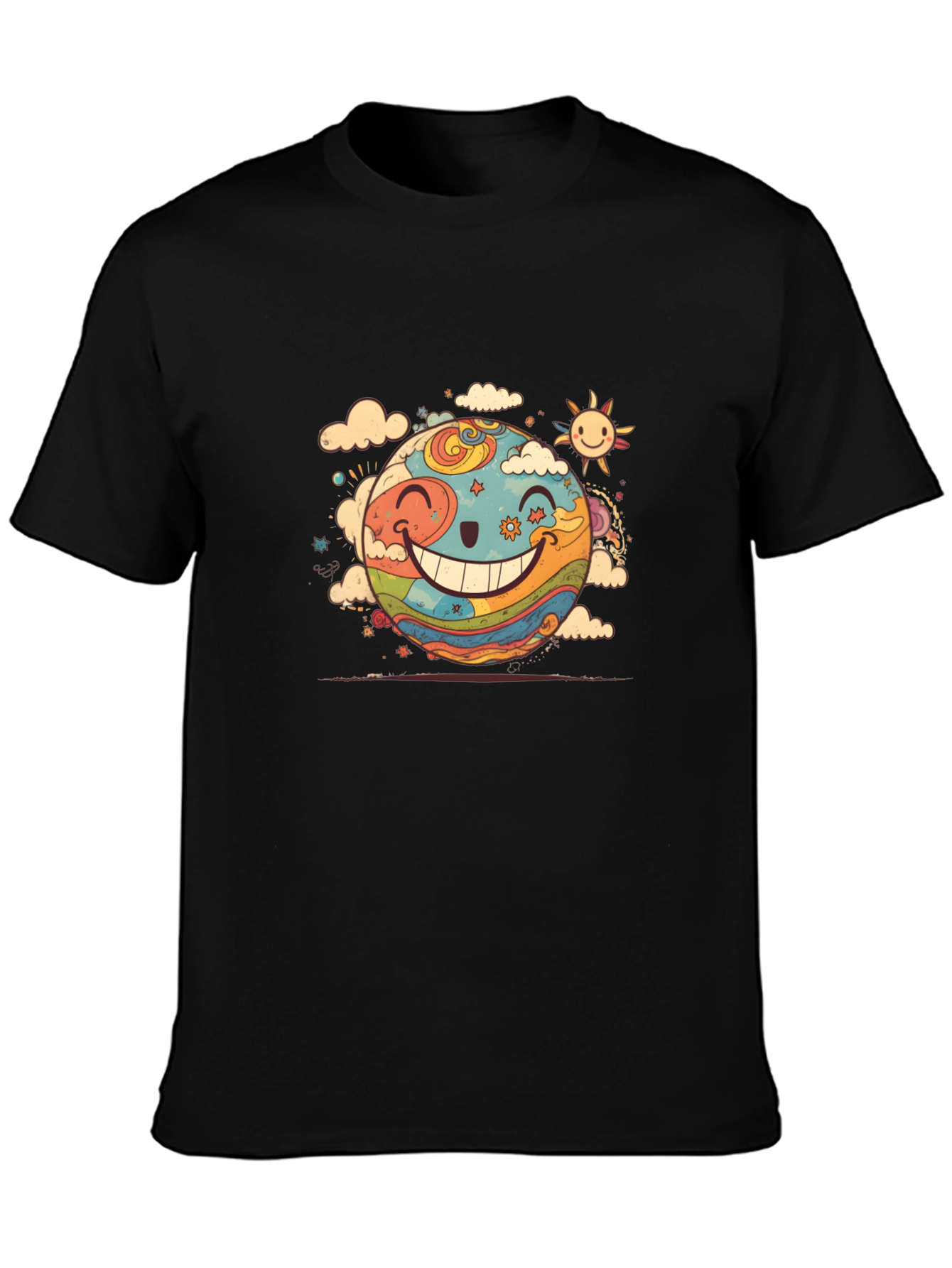 Smiling Earth Graphic T-Shirt