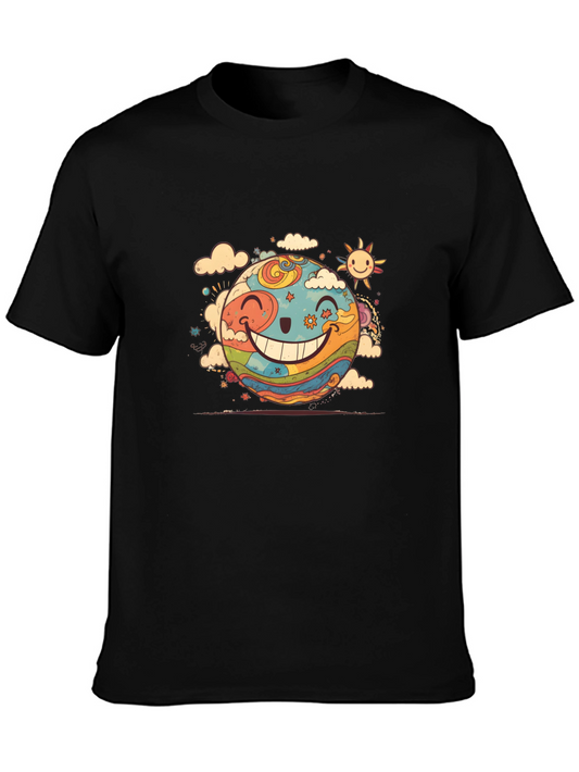 Smiling Earth Graphic T-Shirt