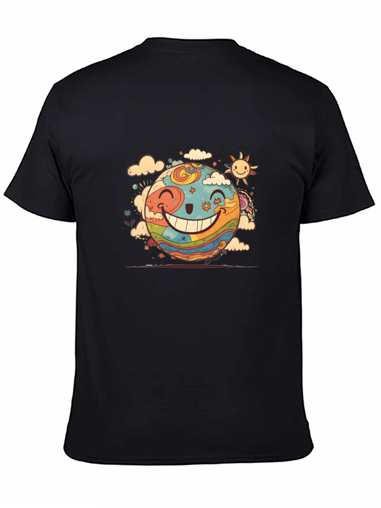 Smiling Earth Graphic T-Shirt