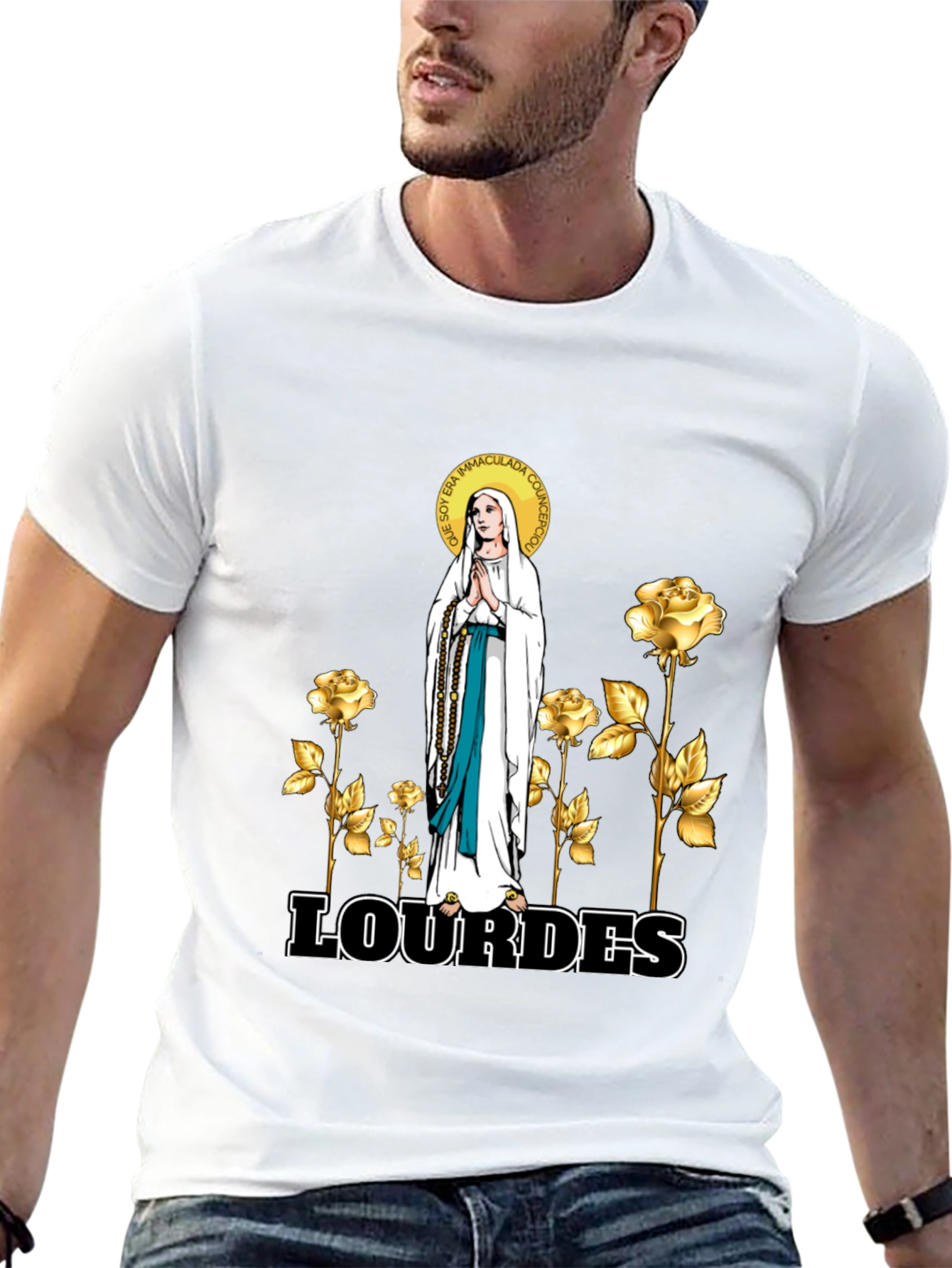 Lourdes Virgin Mary Graphic Tee