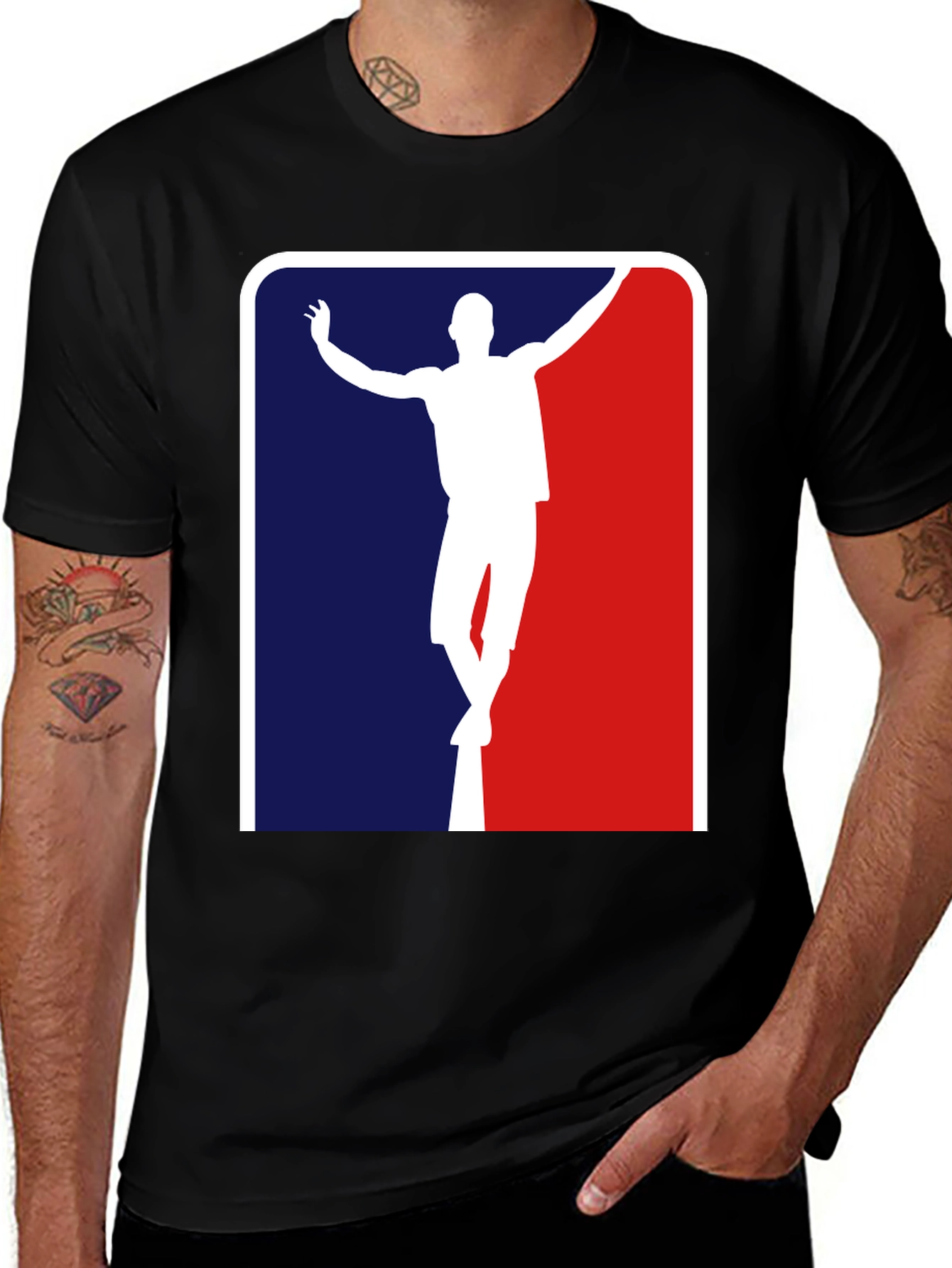 Statue T-Shirt MLB Logo Funny Tee